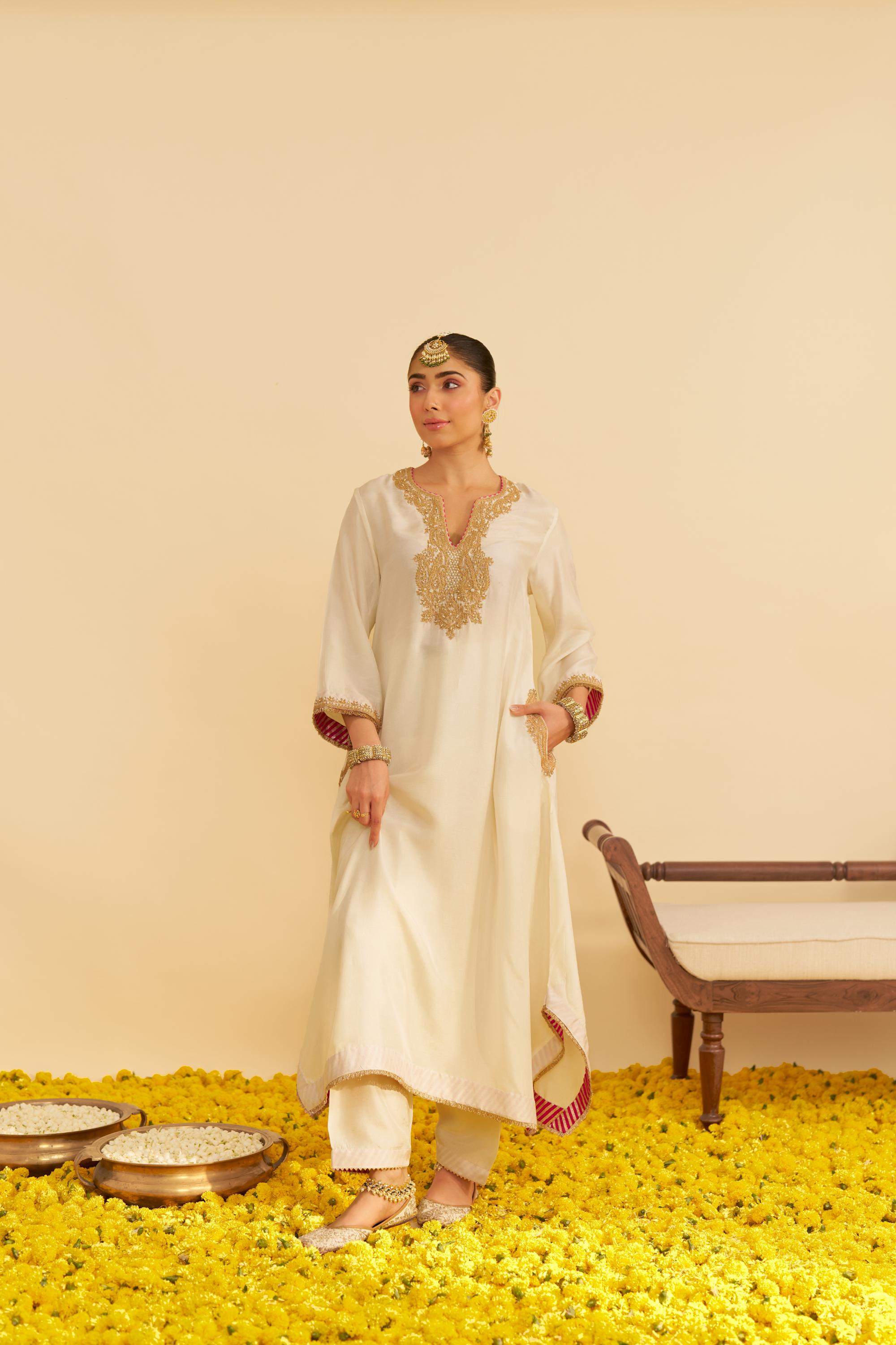 AMAYA - LONG KAFTAN WITH SALWAR AND DUPATTA
