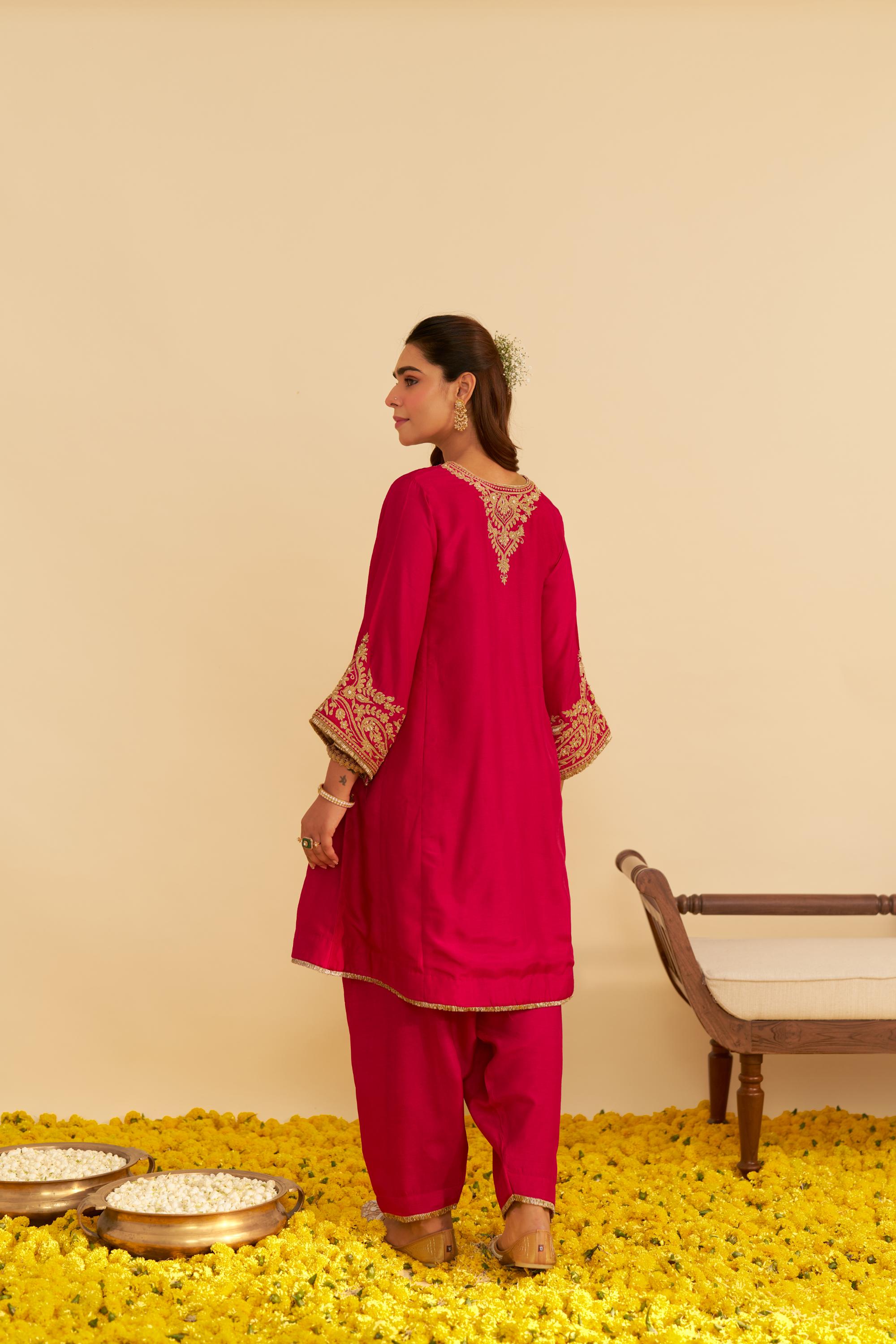 MARWA - SHORT CHAUGA WITH SALWAR