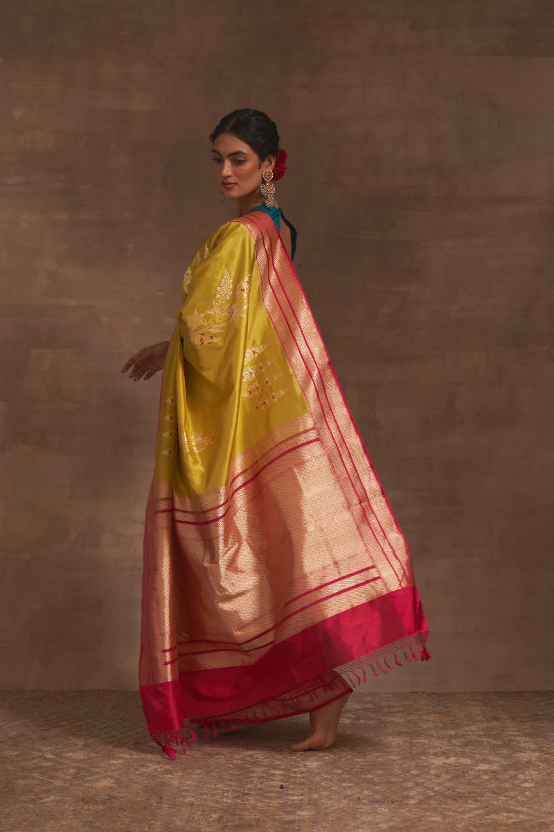 'Banno ki Bagiya' Dhani Kadiyal Benarasi Handloom Sari