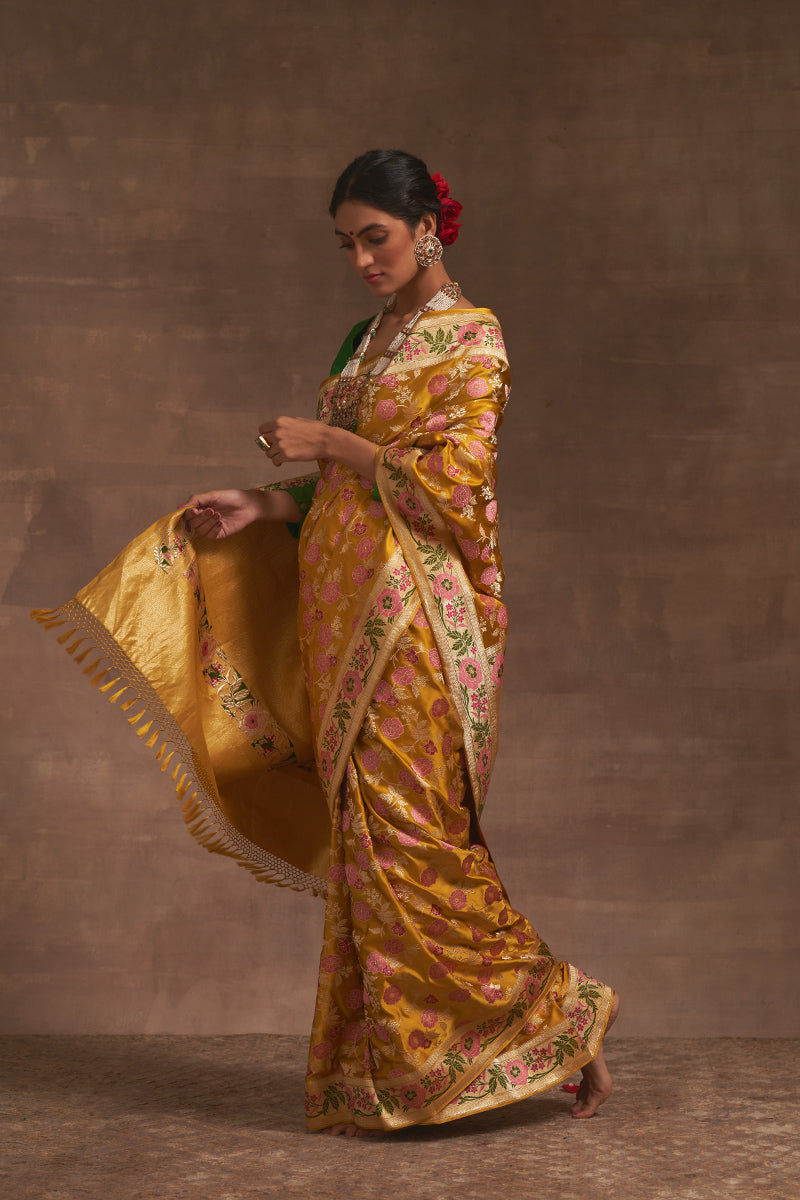 'Akash Kusum' Pitambari Gyasar Benarasi Handloom Sari