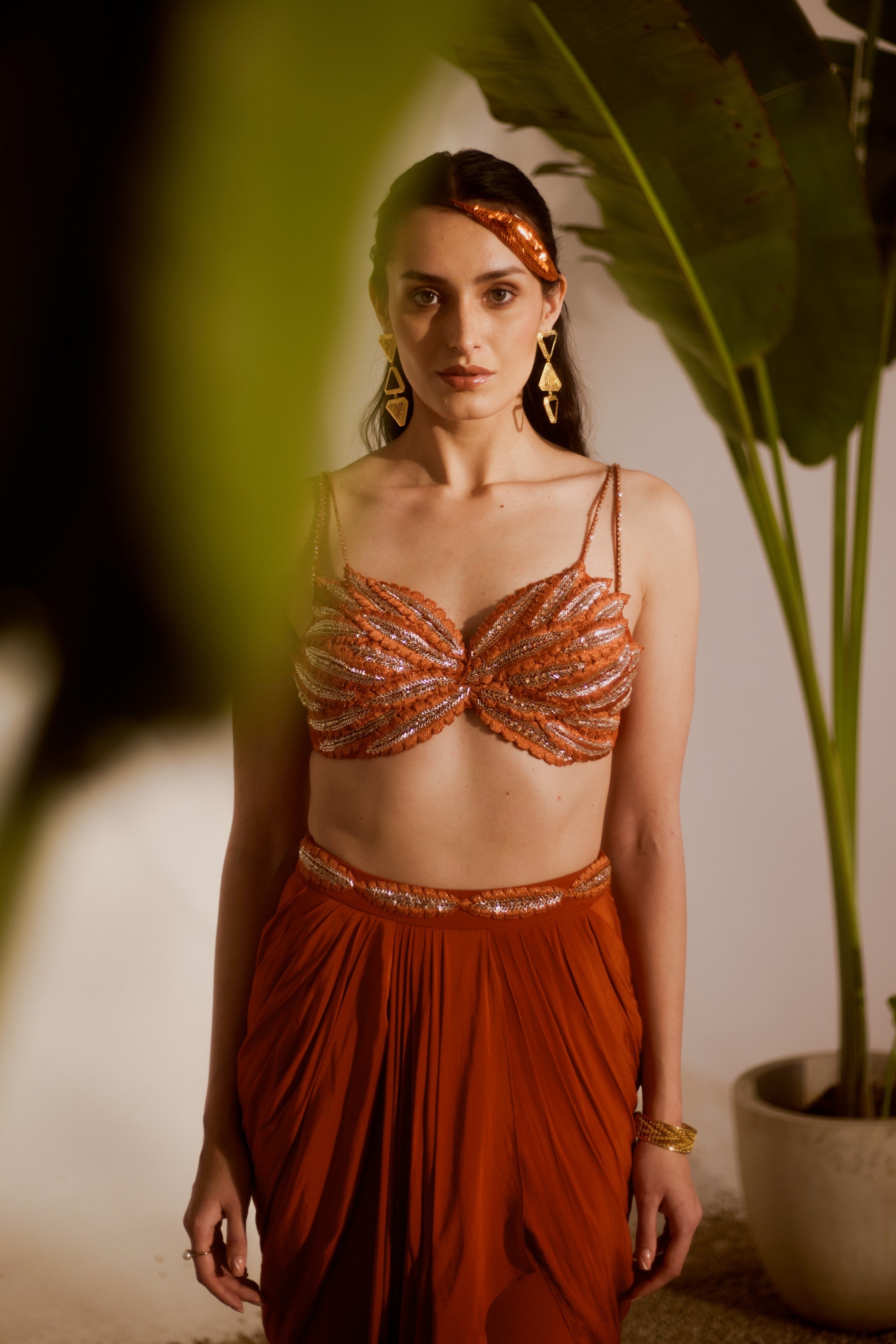 Koa Draped Skirt Set