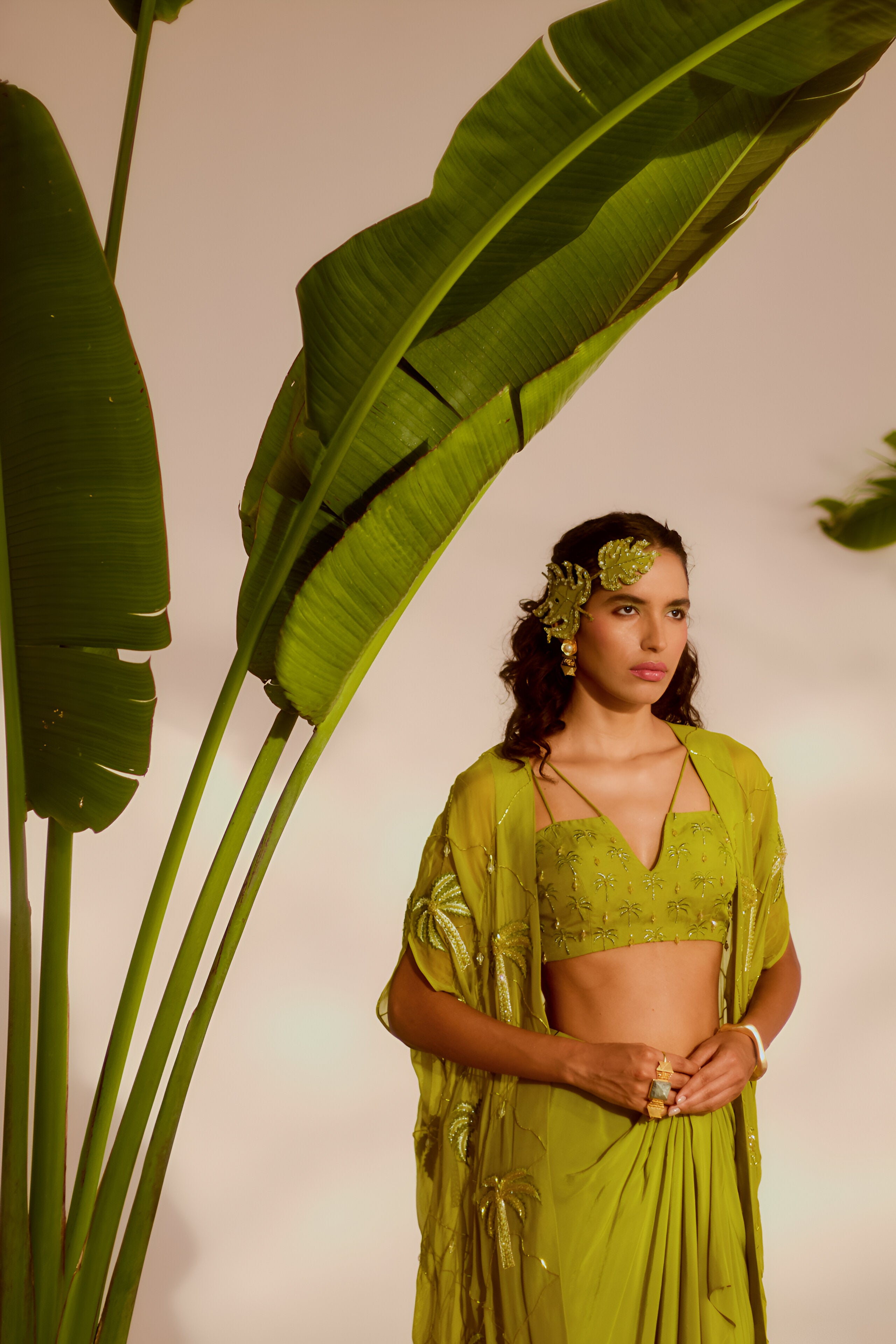 Areca Cape & Skirt Set