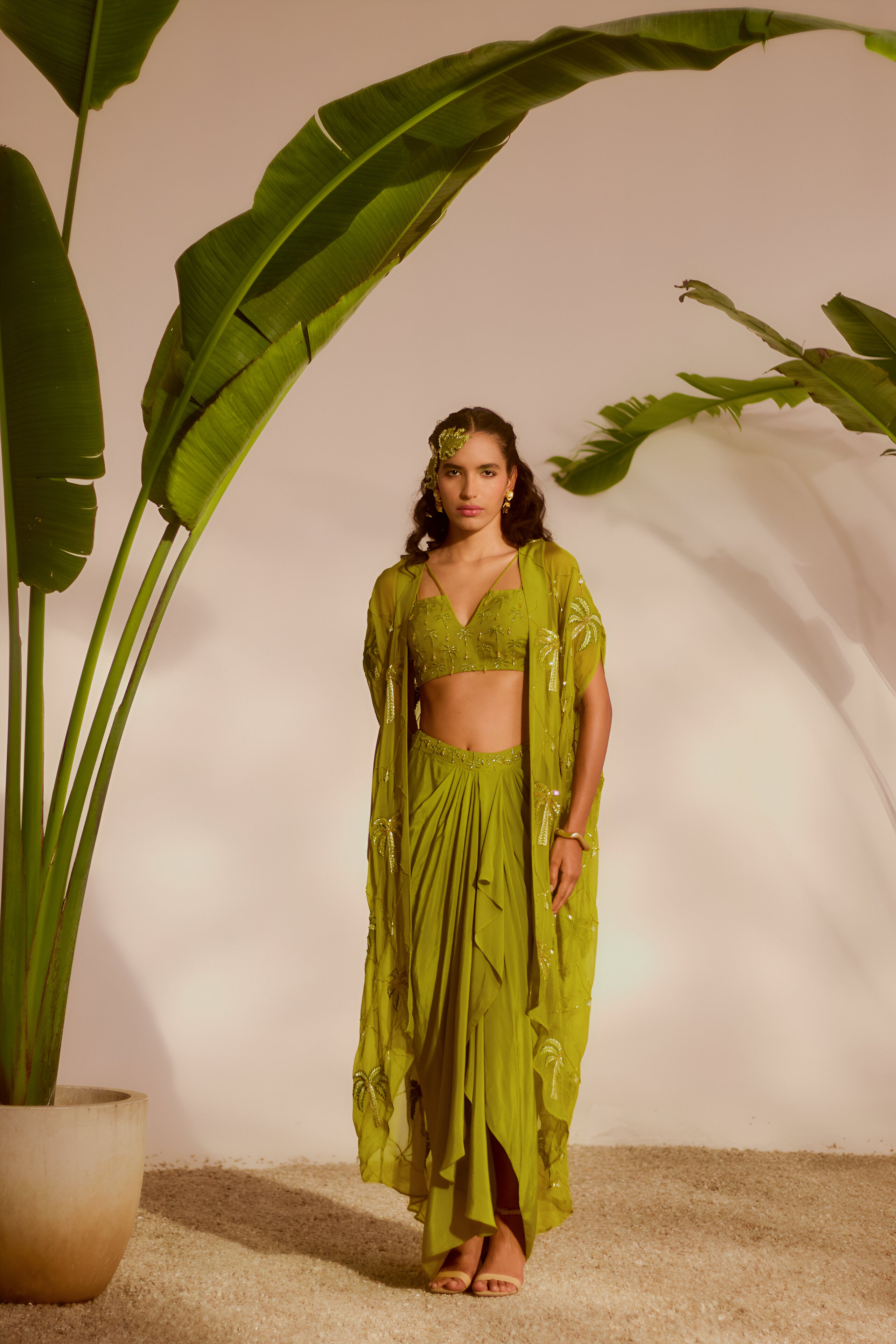 Areca Cape & Skirt Set