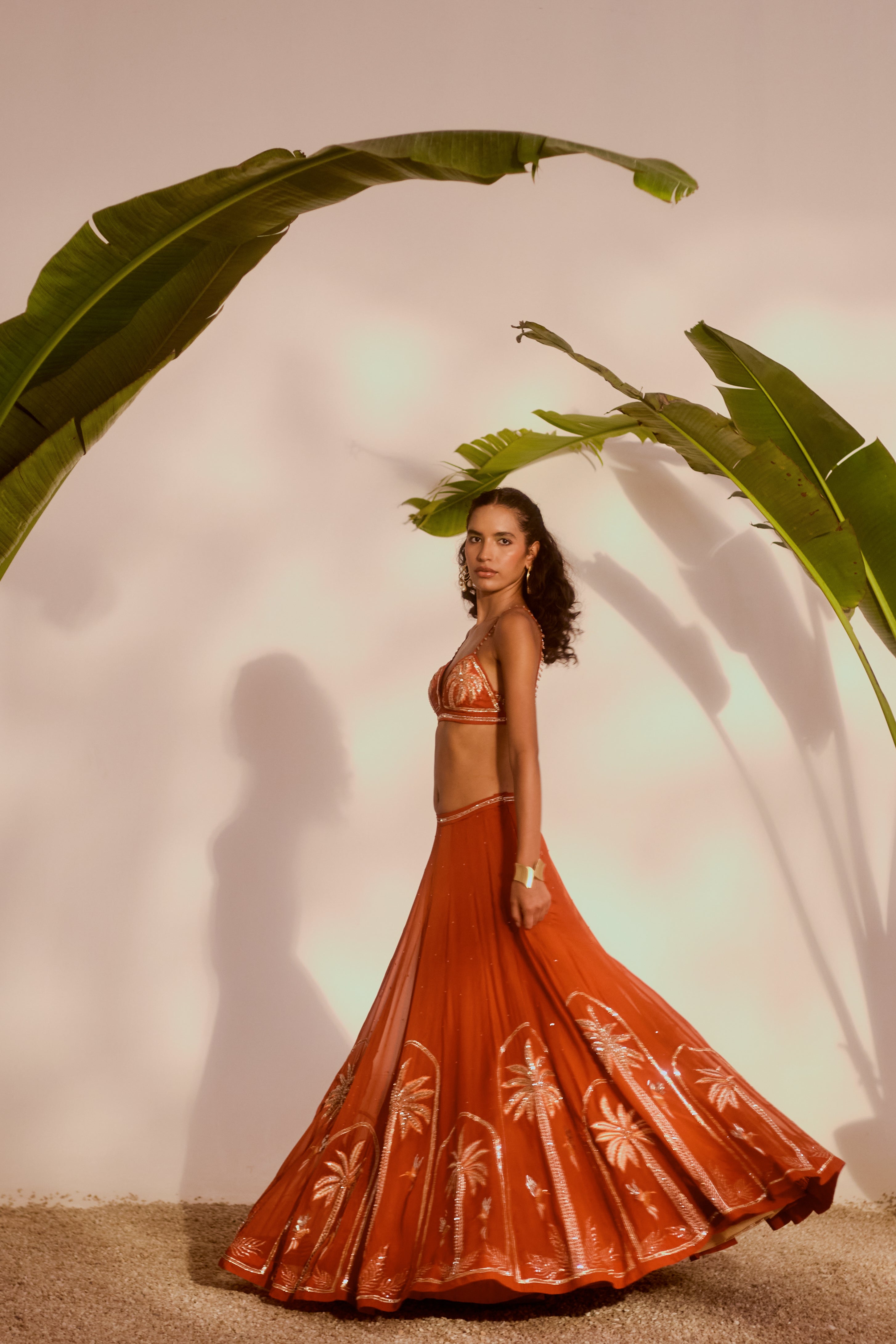 Palm Paradise Lehenga