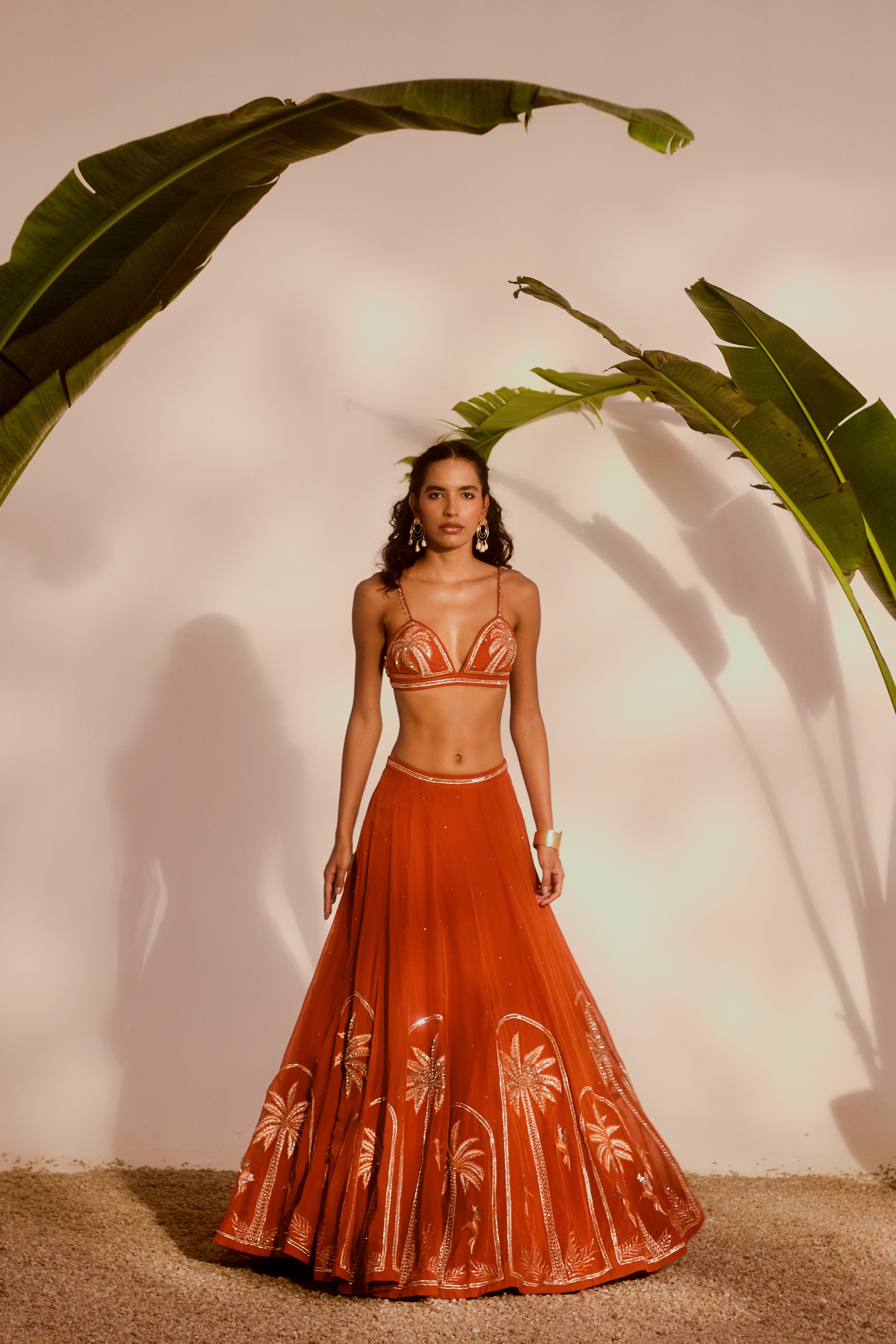 Palm Paradise Lehenga