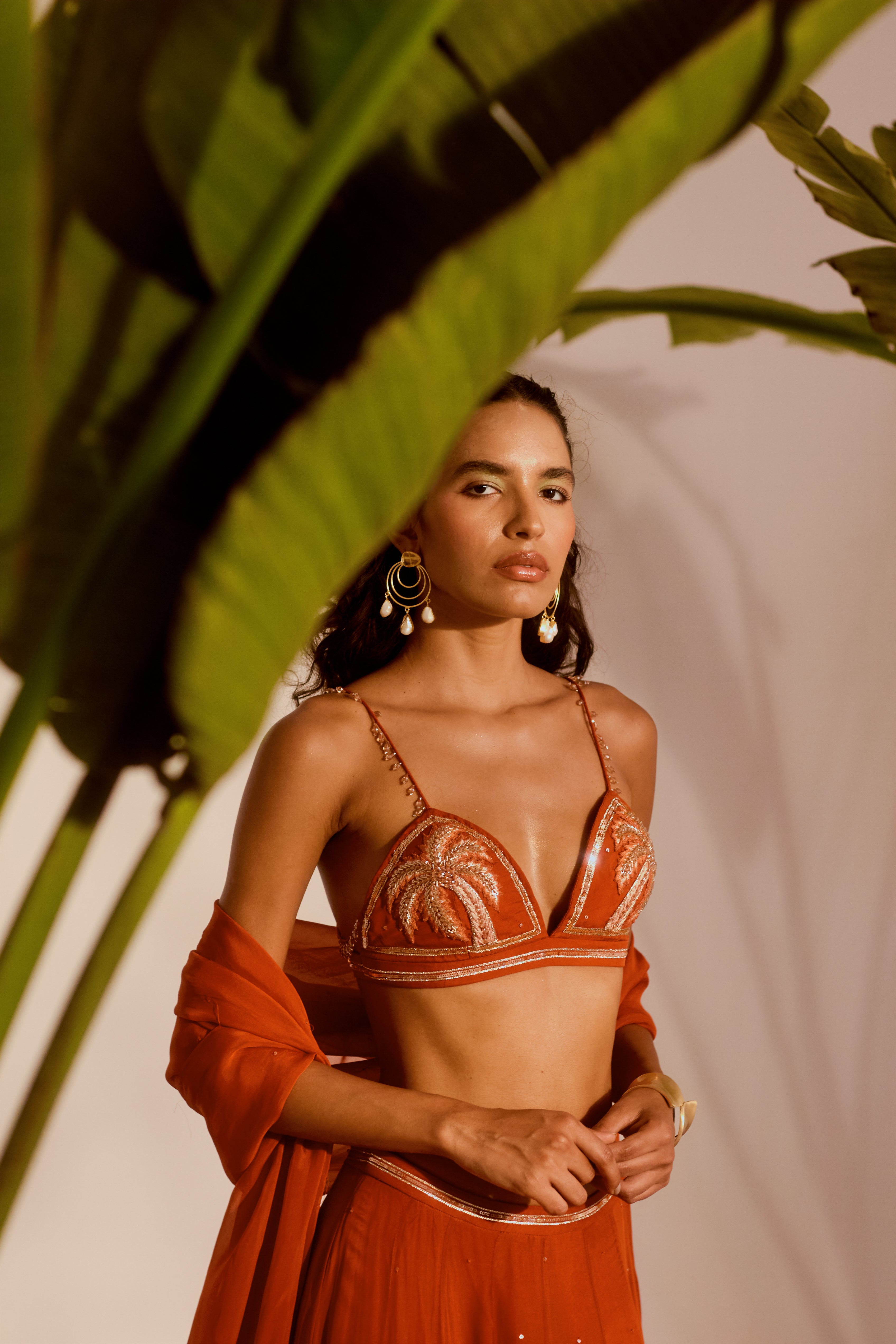 Palm Paradise Lehenga