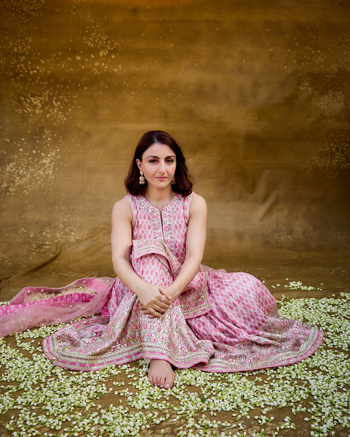 Soha Ali Khan in Dhruvi Sharara Set