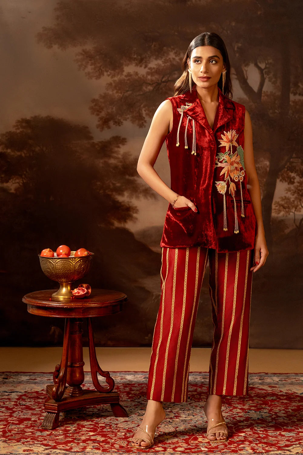 Aarani Embroidered Blazer Set