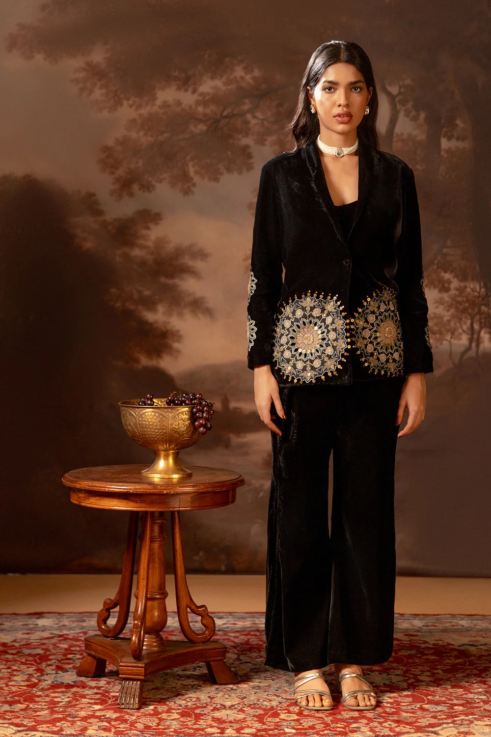 Eraya Embroidered Blazer Set