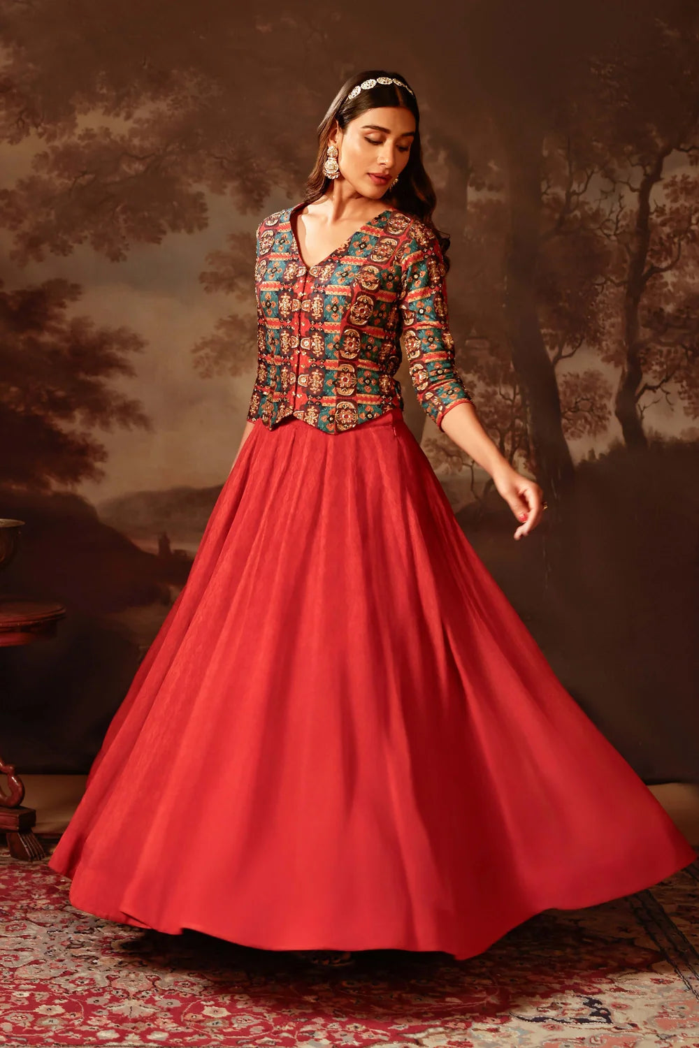 Orani Embroidered Skirt Set