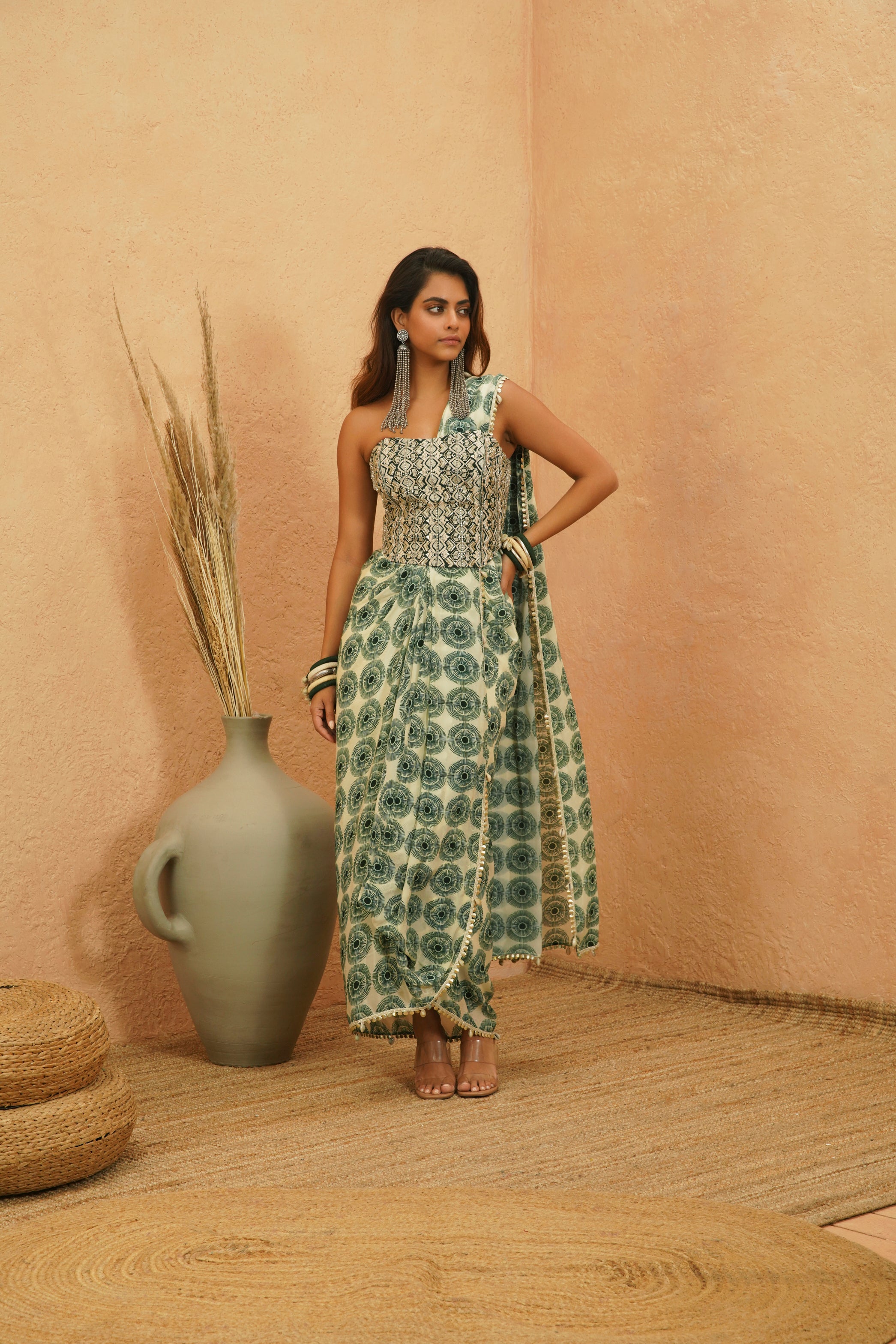 YASMINE CORSET AND DRAPE SAREE