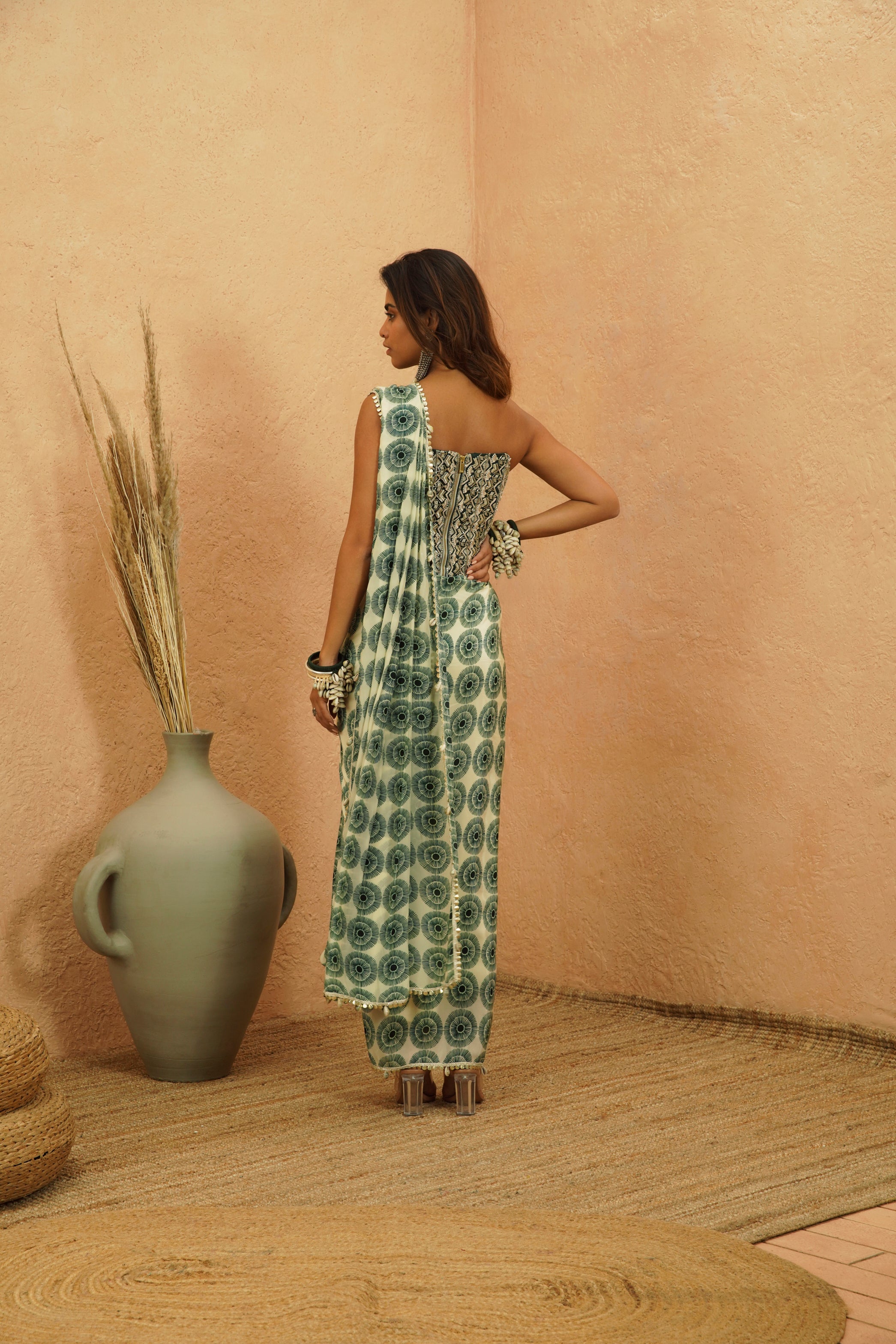 YASMINE CORSET AND DRAPE SAREE