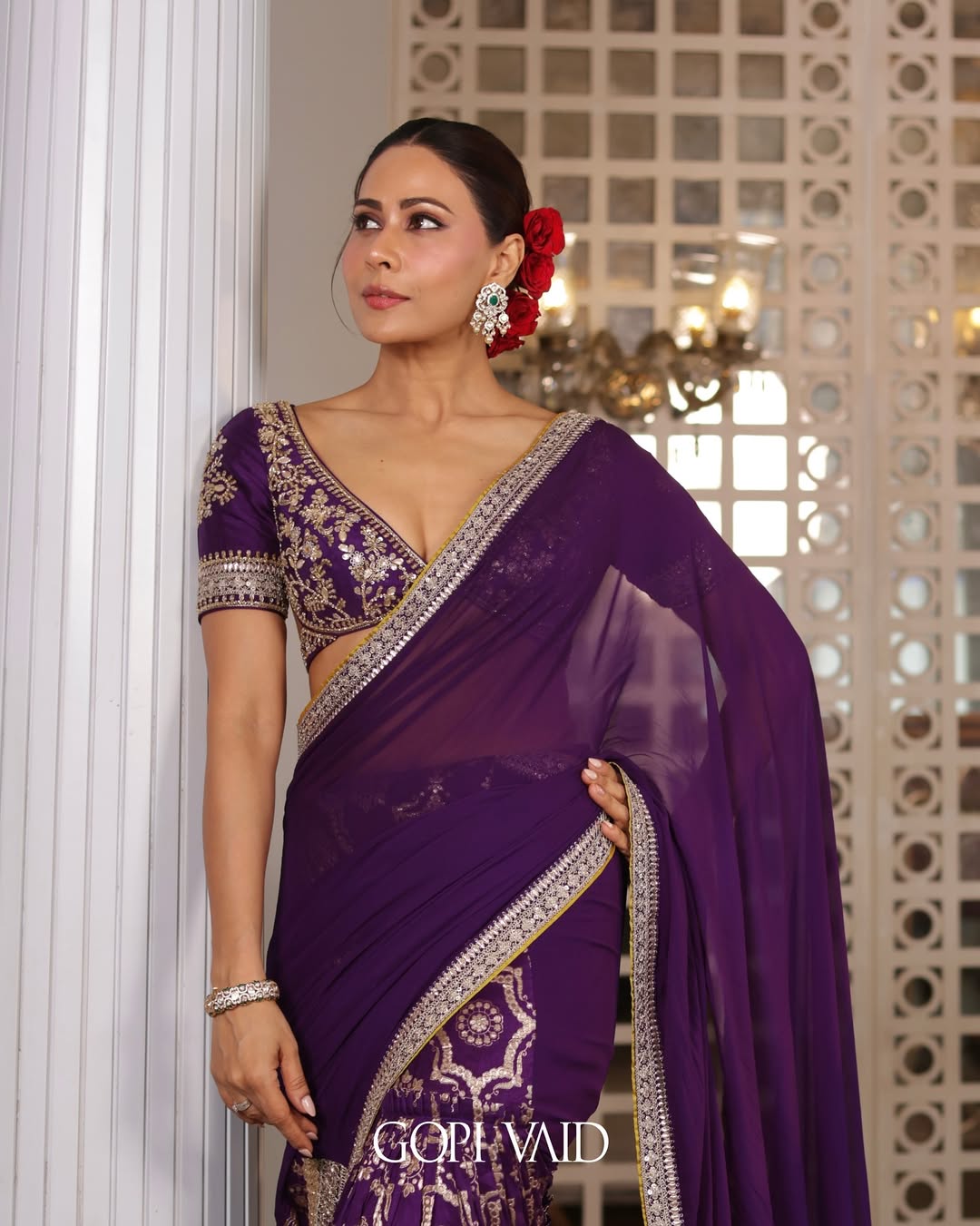 Swati Vatsa in Ruqqayah Saree Set