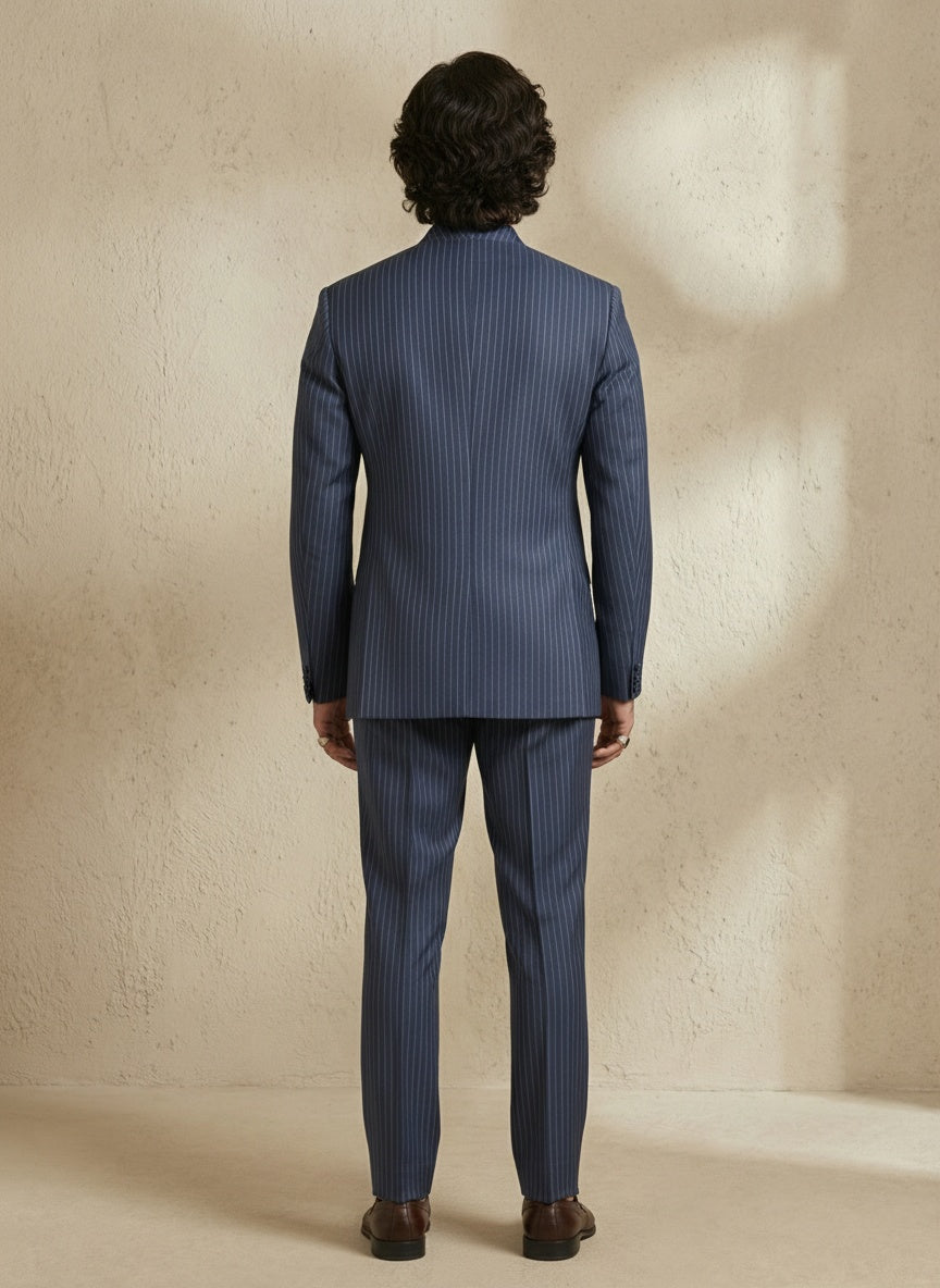 Pinstriped Classic Bandhgala