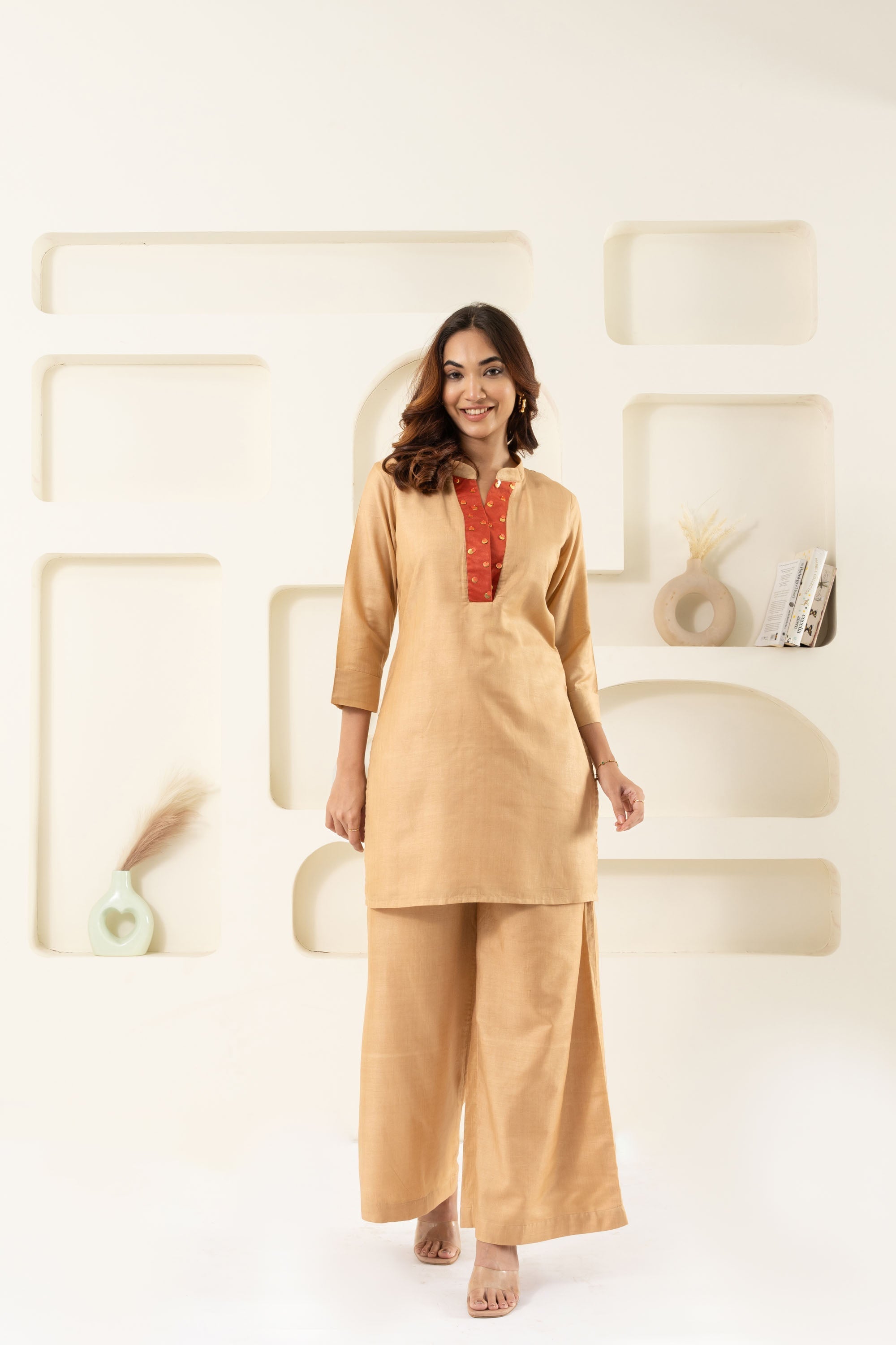 Printed Korean Silk Co-Ord Set | SP-9
