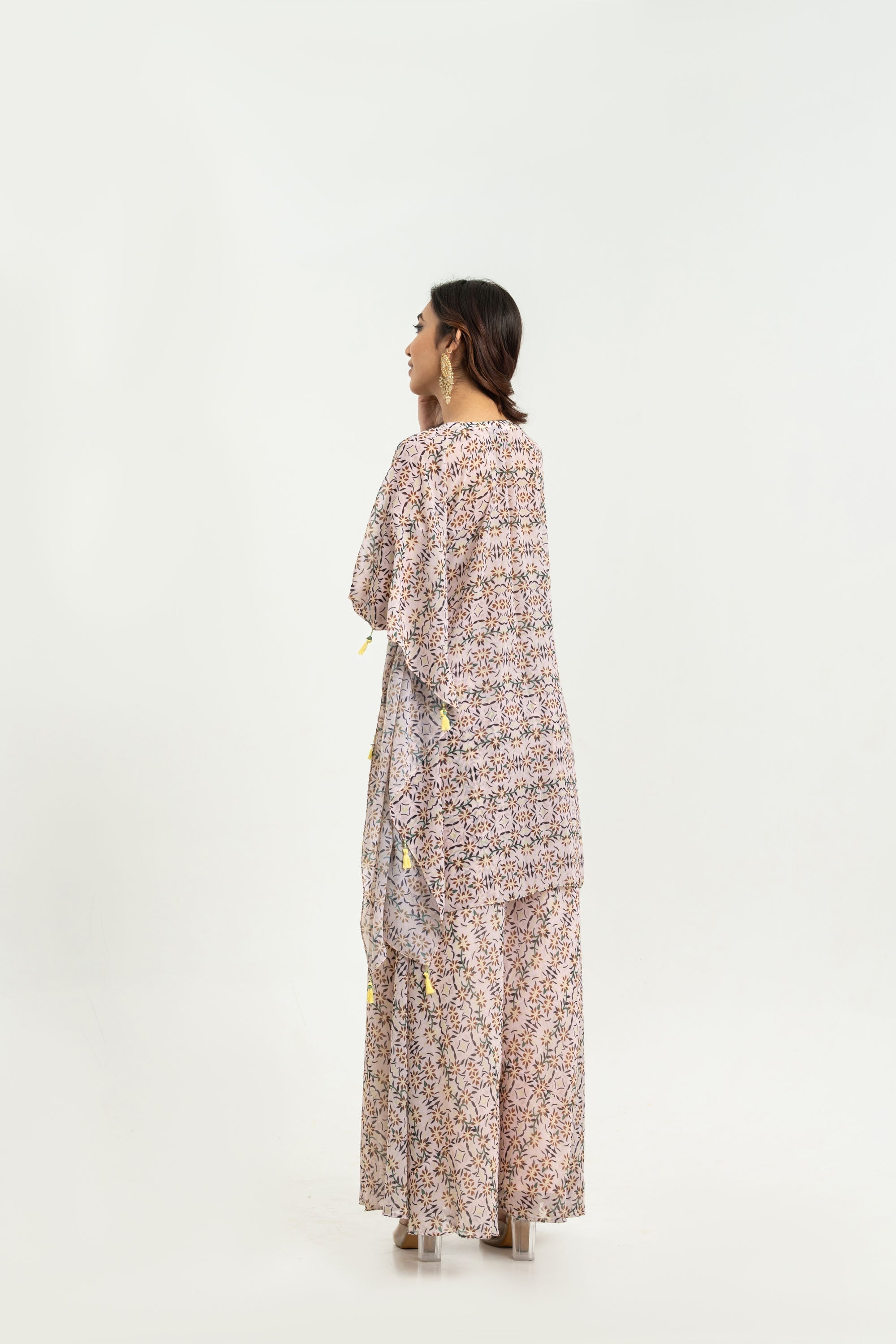 GEOMETRICAL PRINTED KAFTAN SET