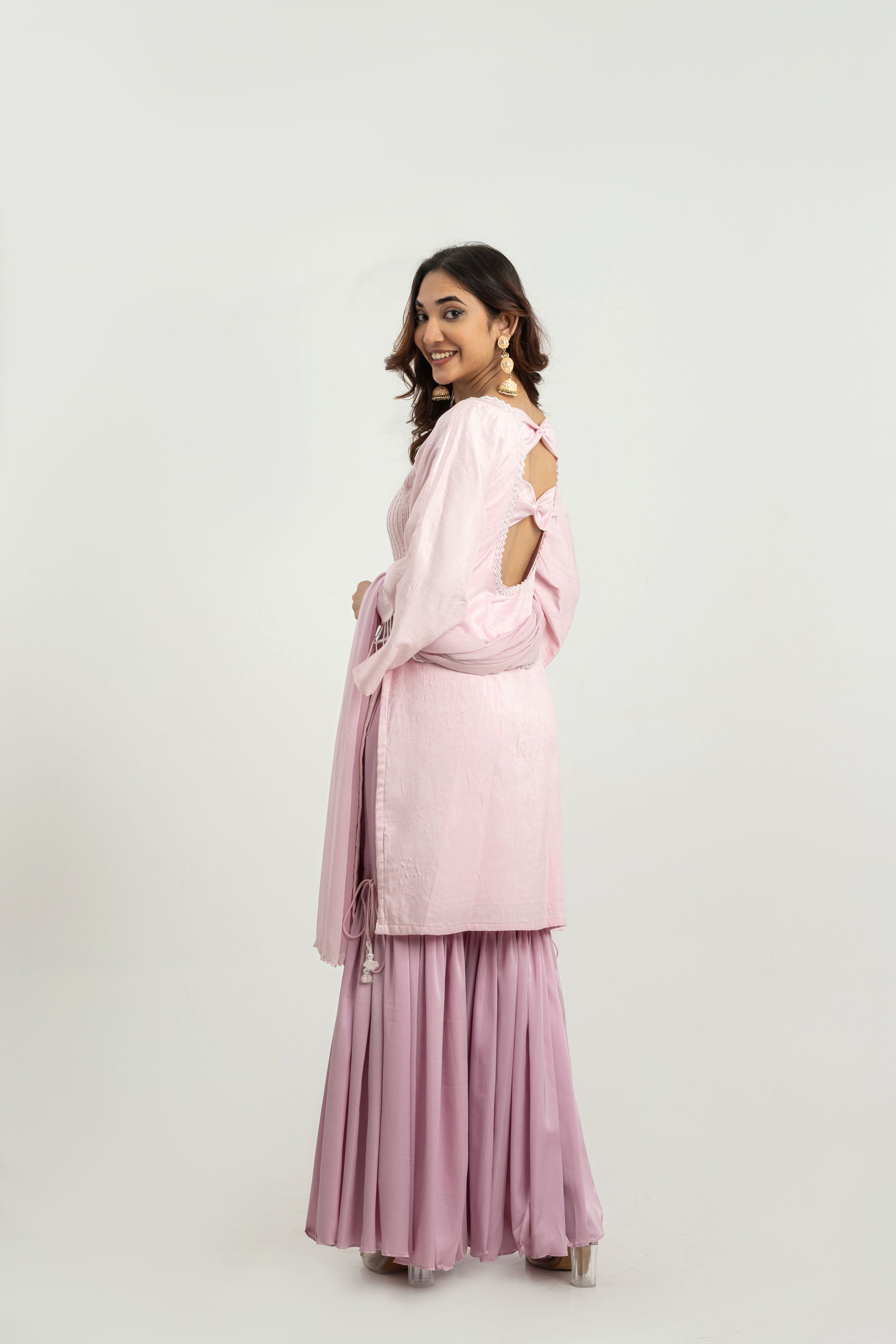 PINK MOTI KURTA SET