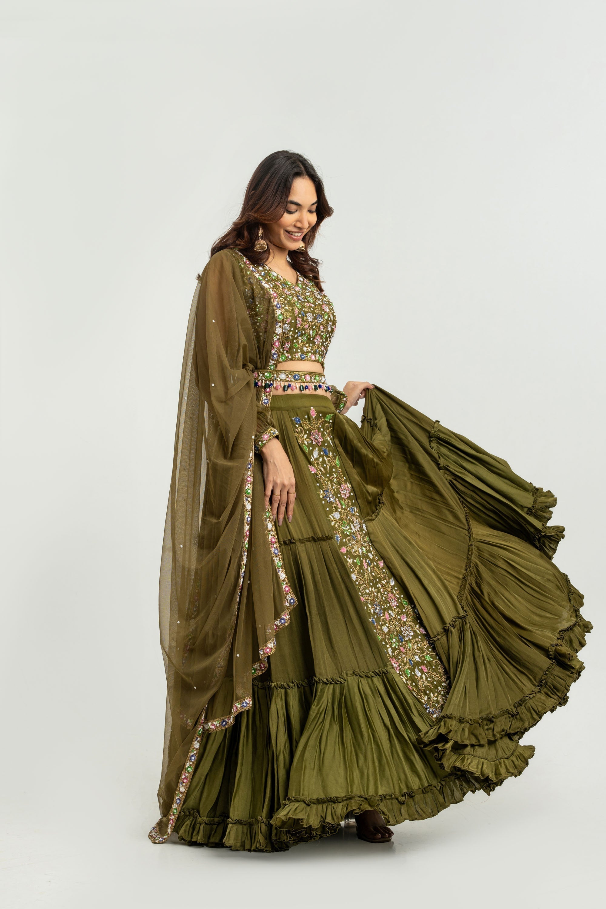 MEHNDI DREAM LEHNGA SET