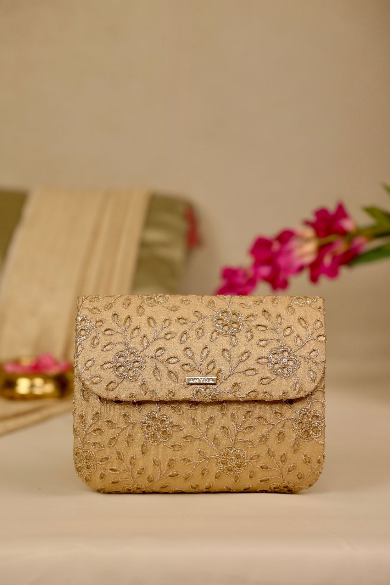 Tarang Flapover Bag - Gold