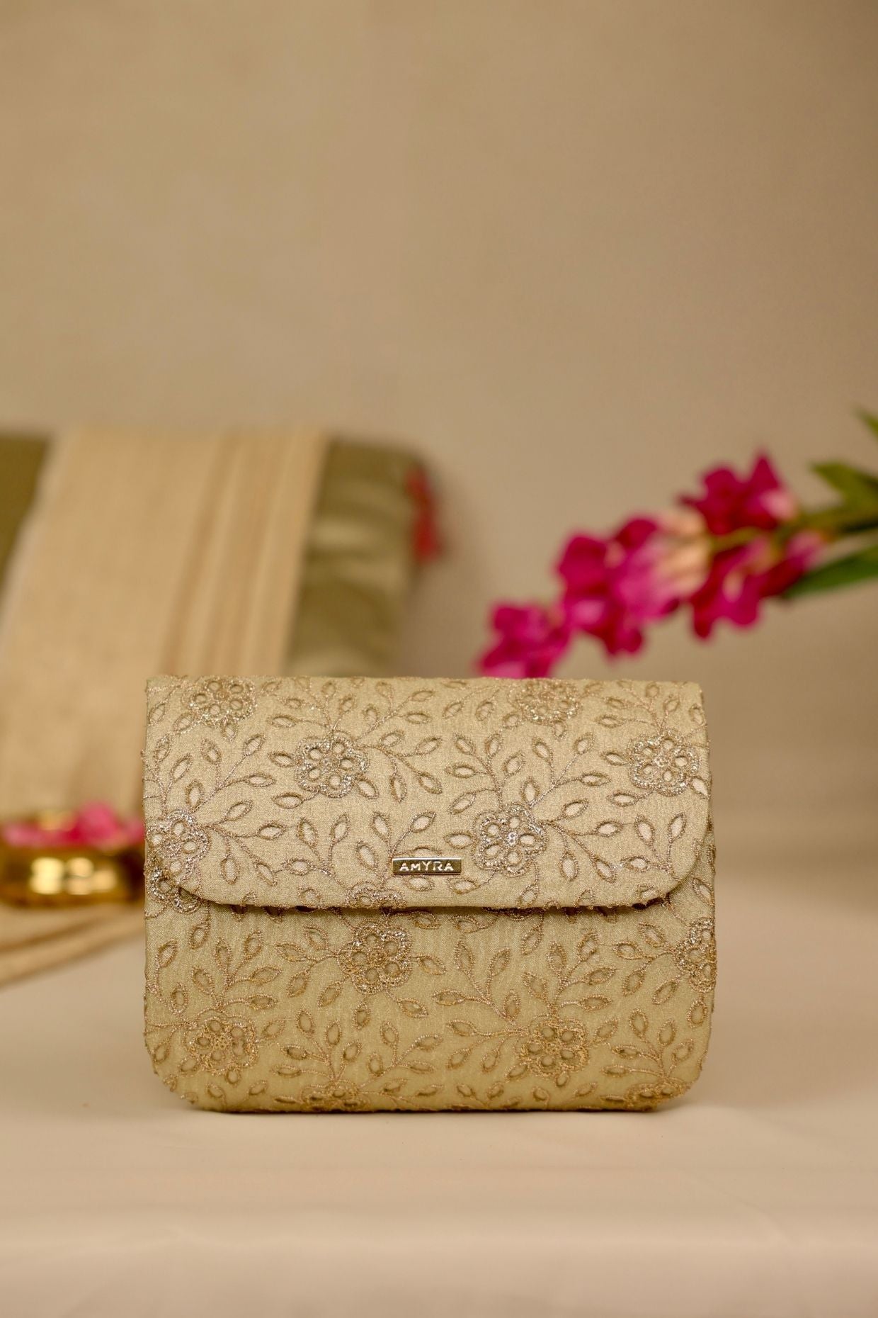 Tarang Flapover Bag - Light Gold