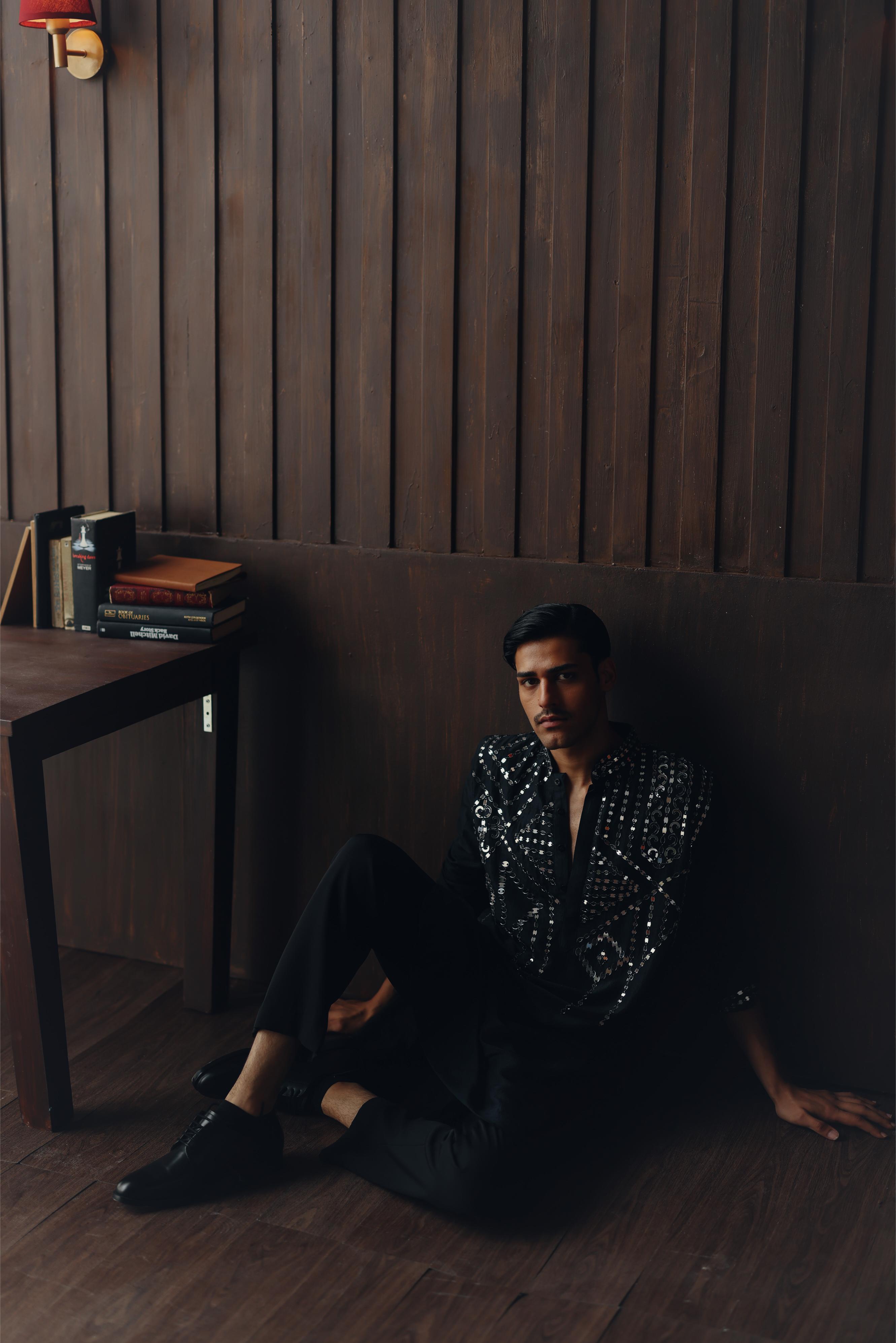 Mirror Embellished Kurta