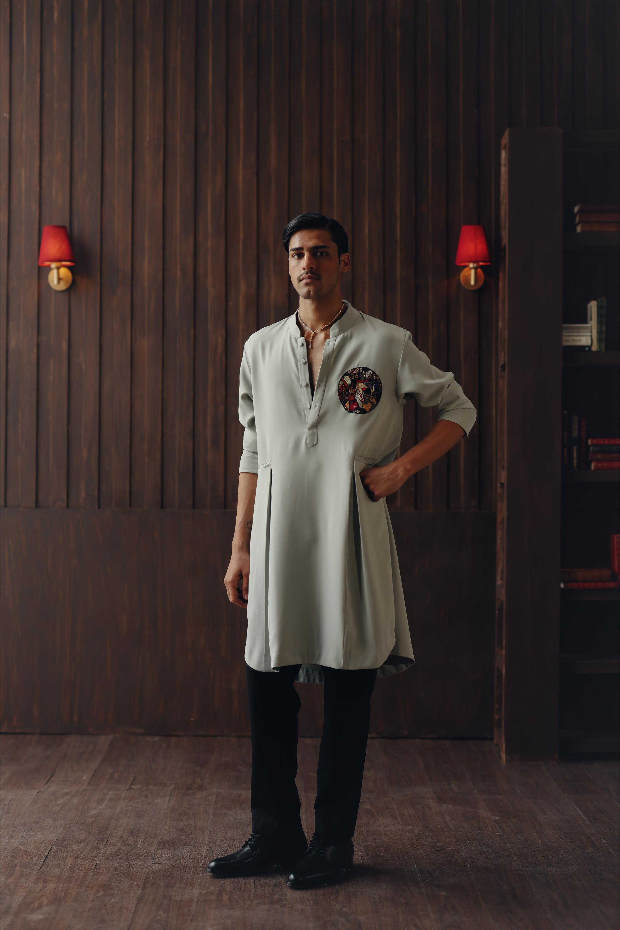 Art Deco Angarkha Kurta