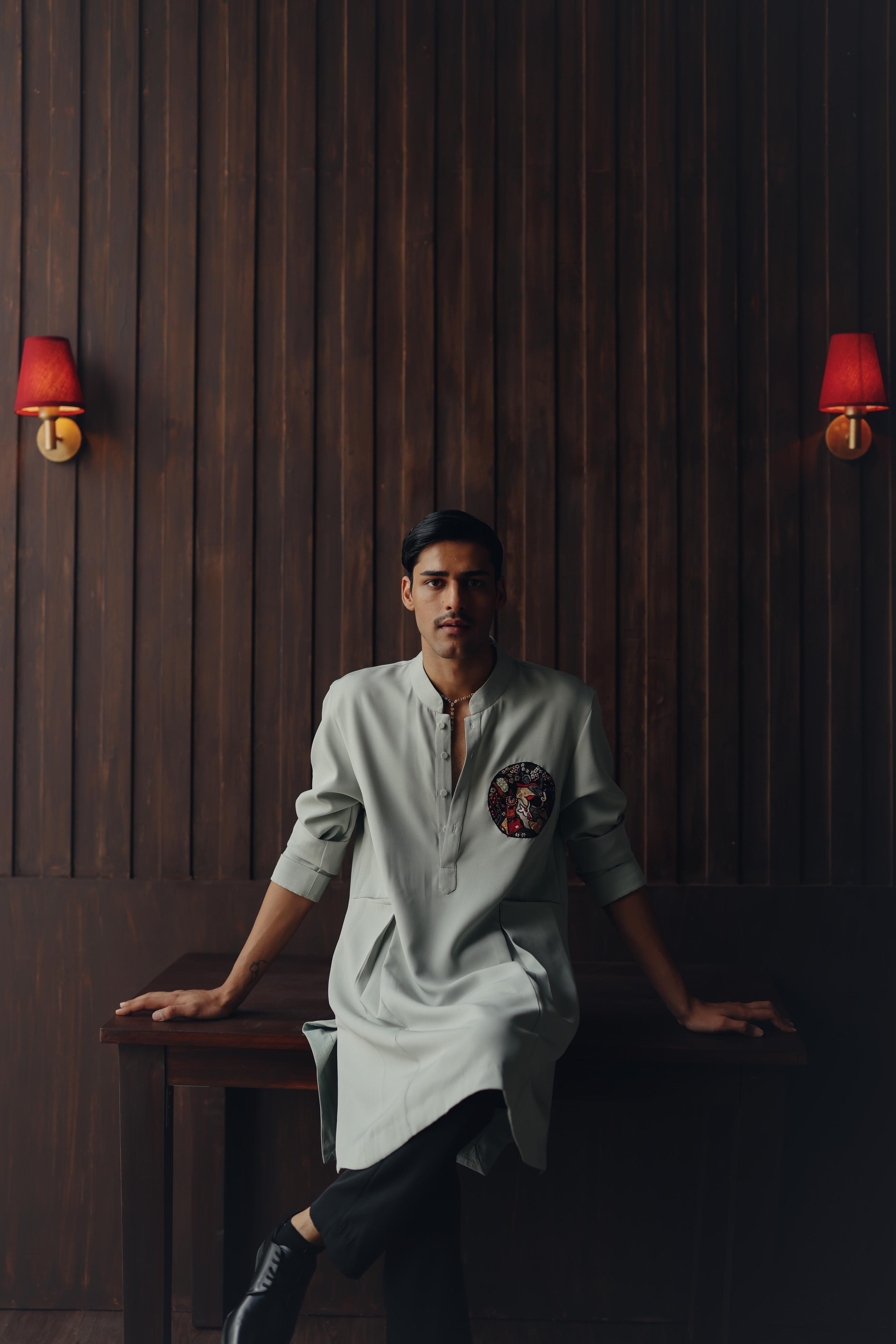 Art Deco Angarkha Kurta