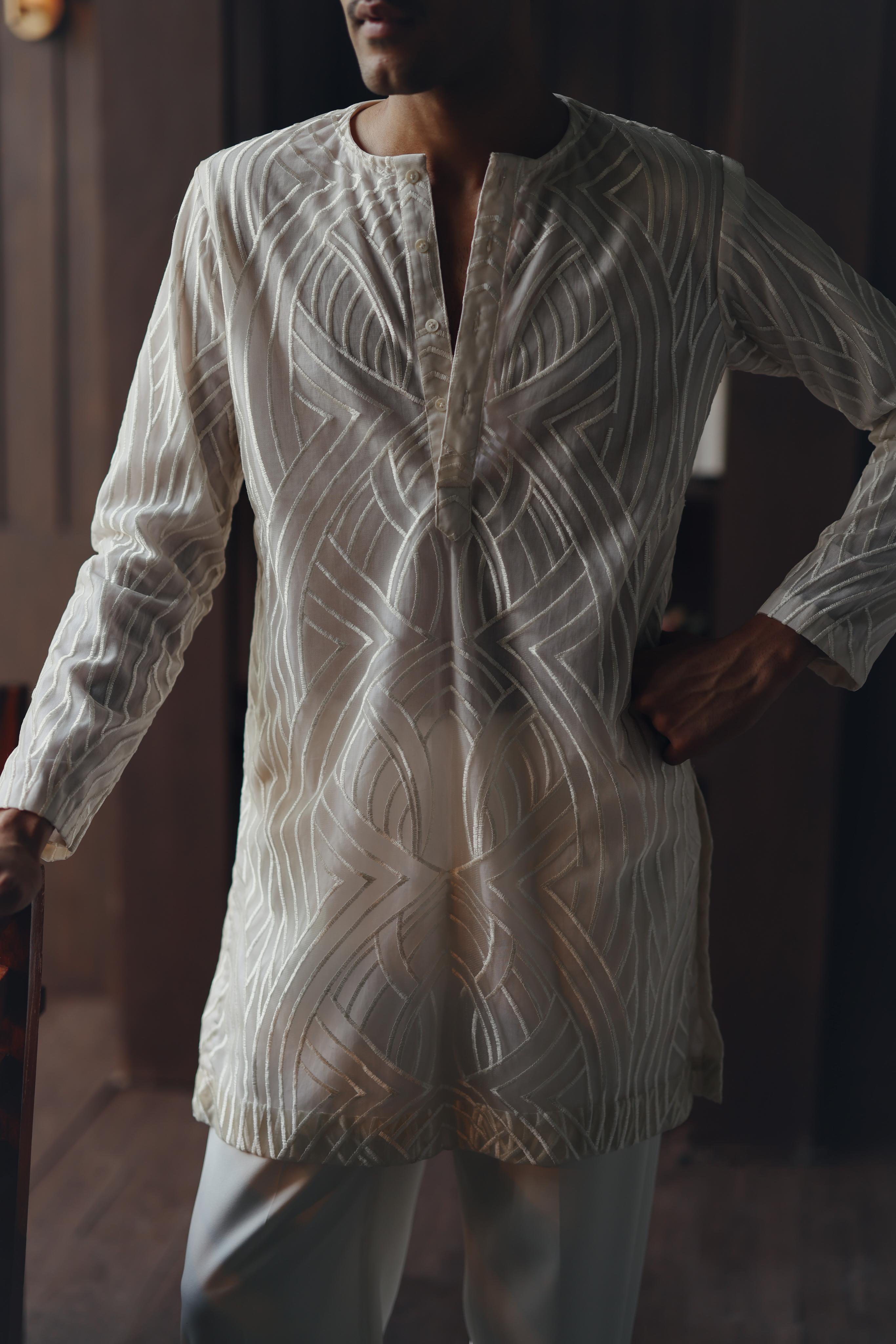 Ivory Threadwork Kurta