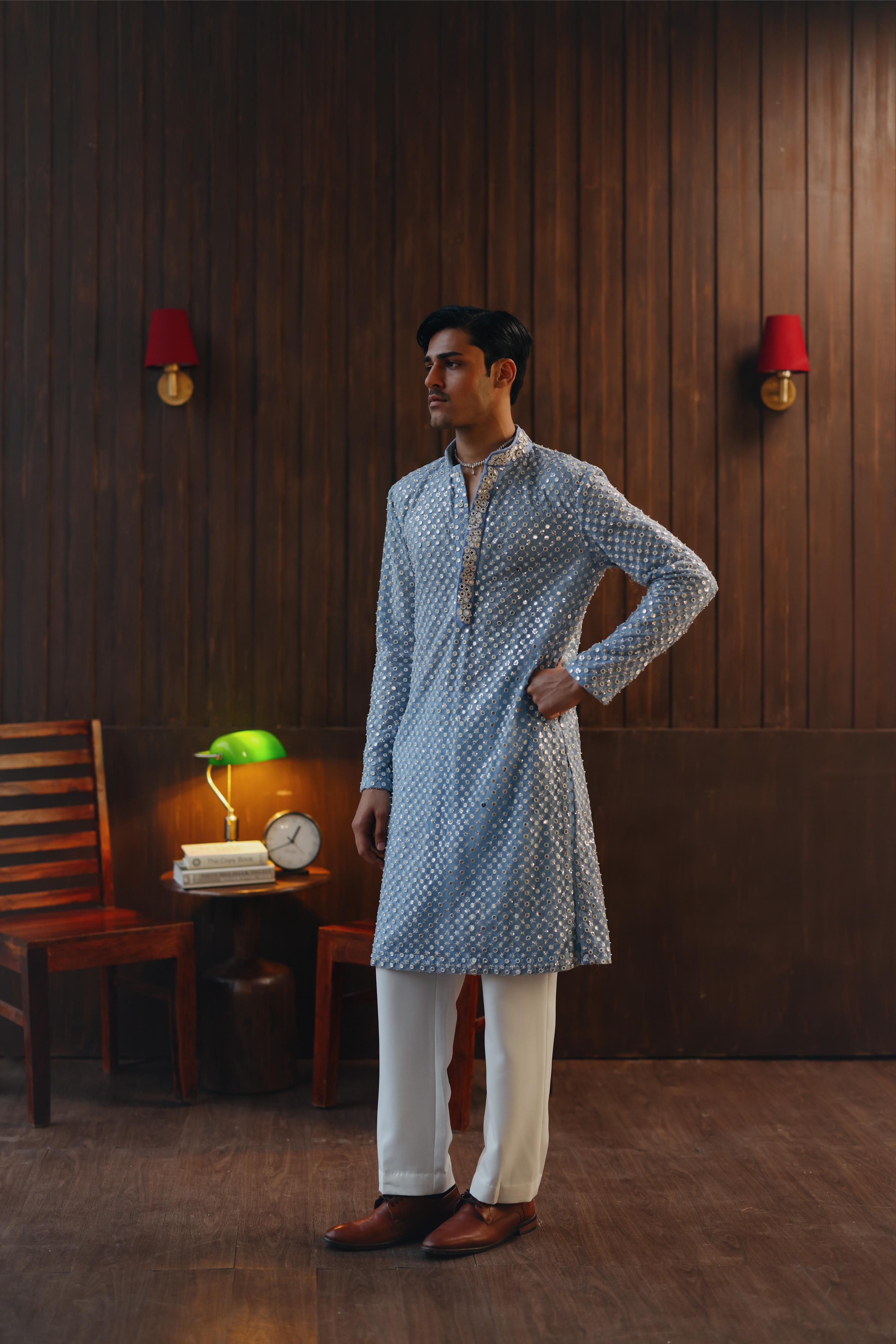 Regal Mirrorwork Beadwork Kurta