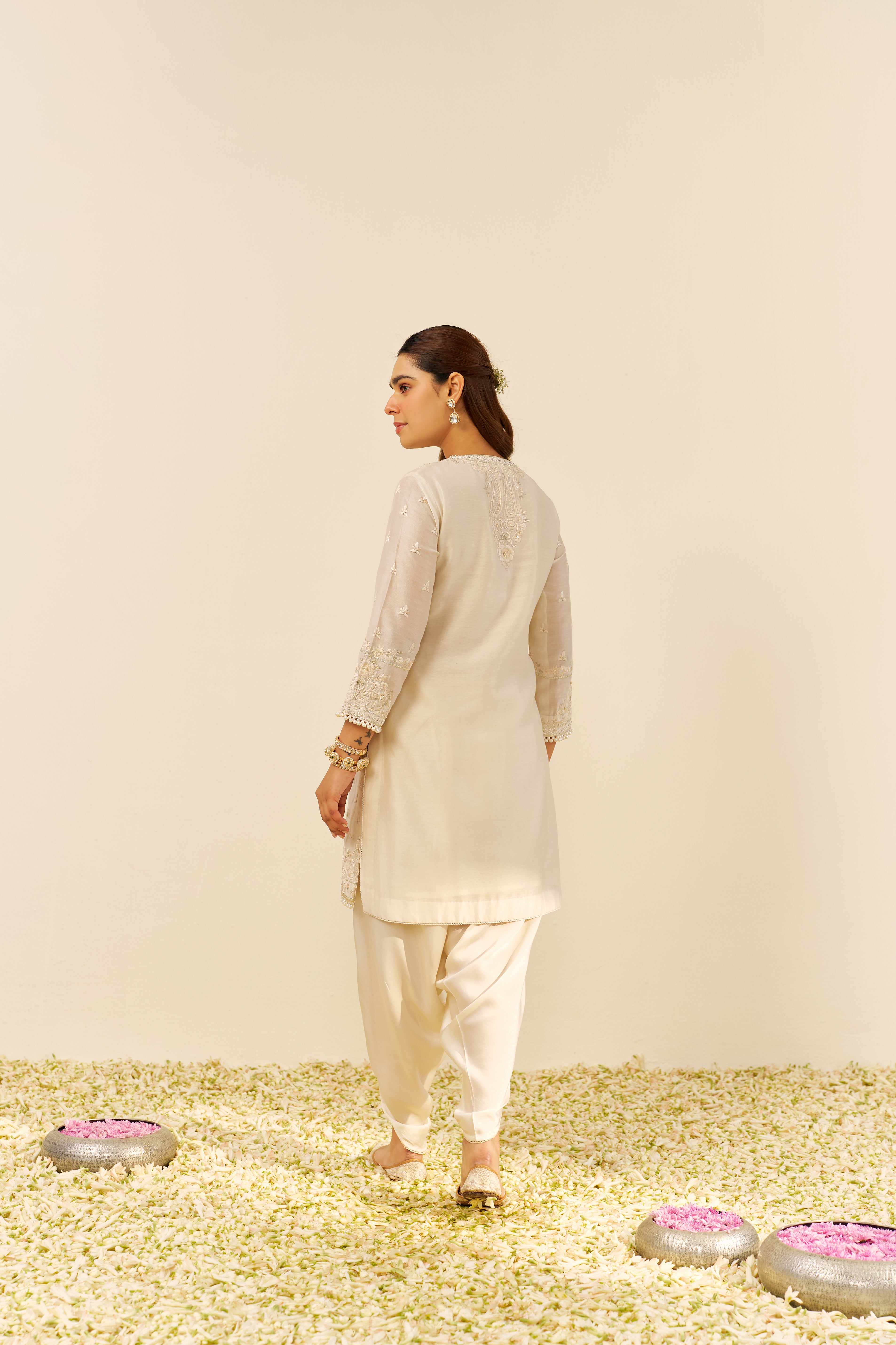ZAISHA - SHORT KURTA WITH DHOTI AND DUPATTA