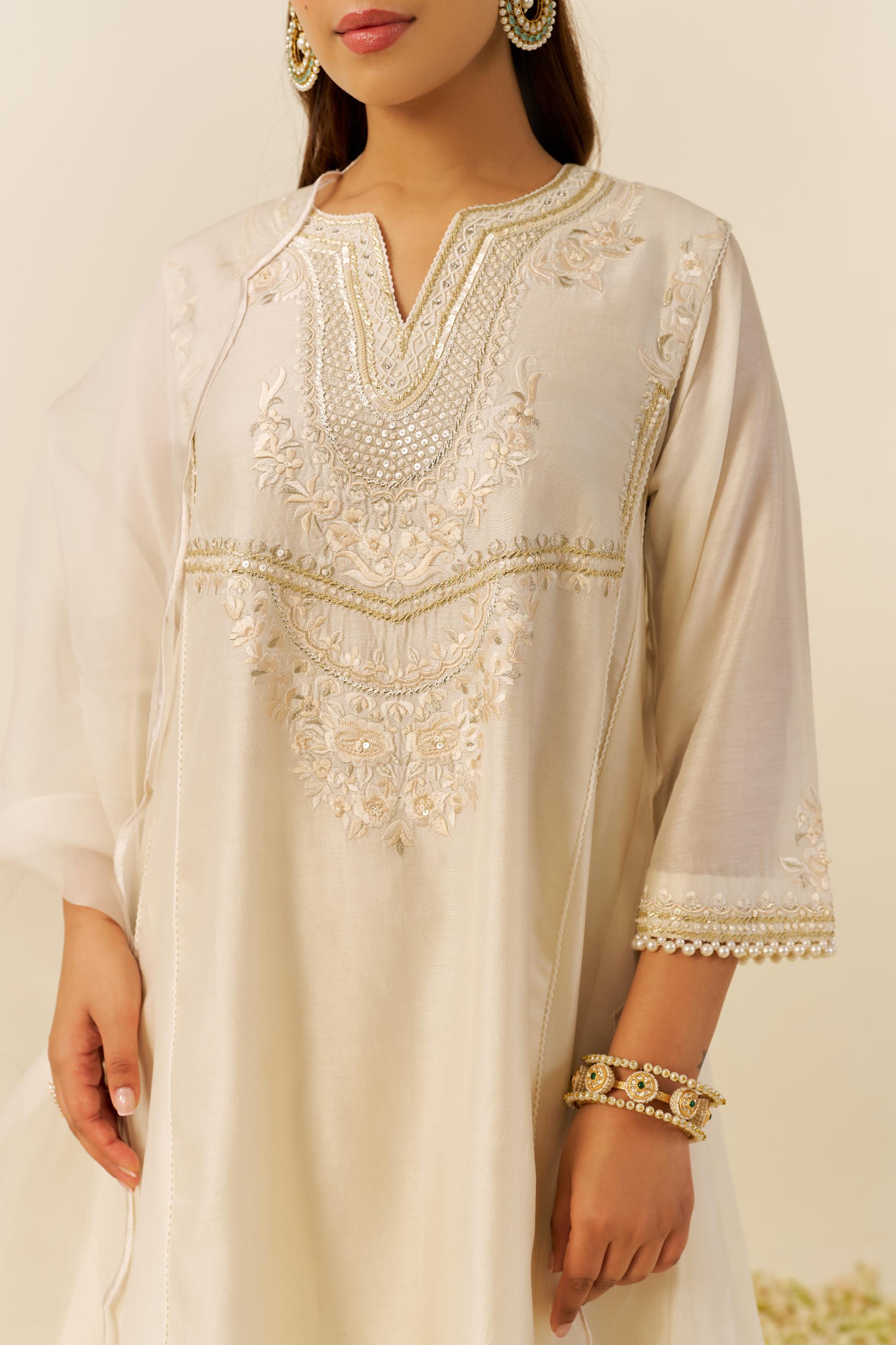 AIZA - SHORT CHAUGA WITH SALWAR AND DUPATTA