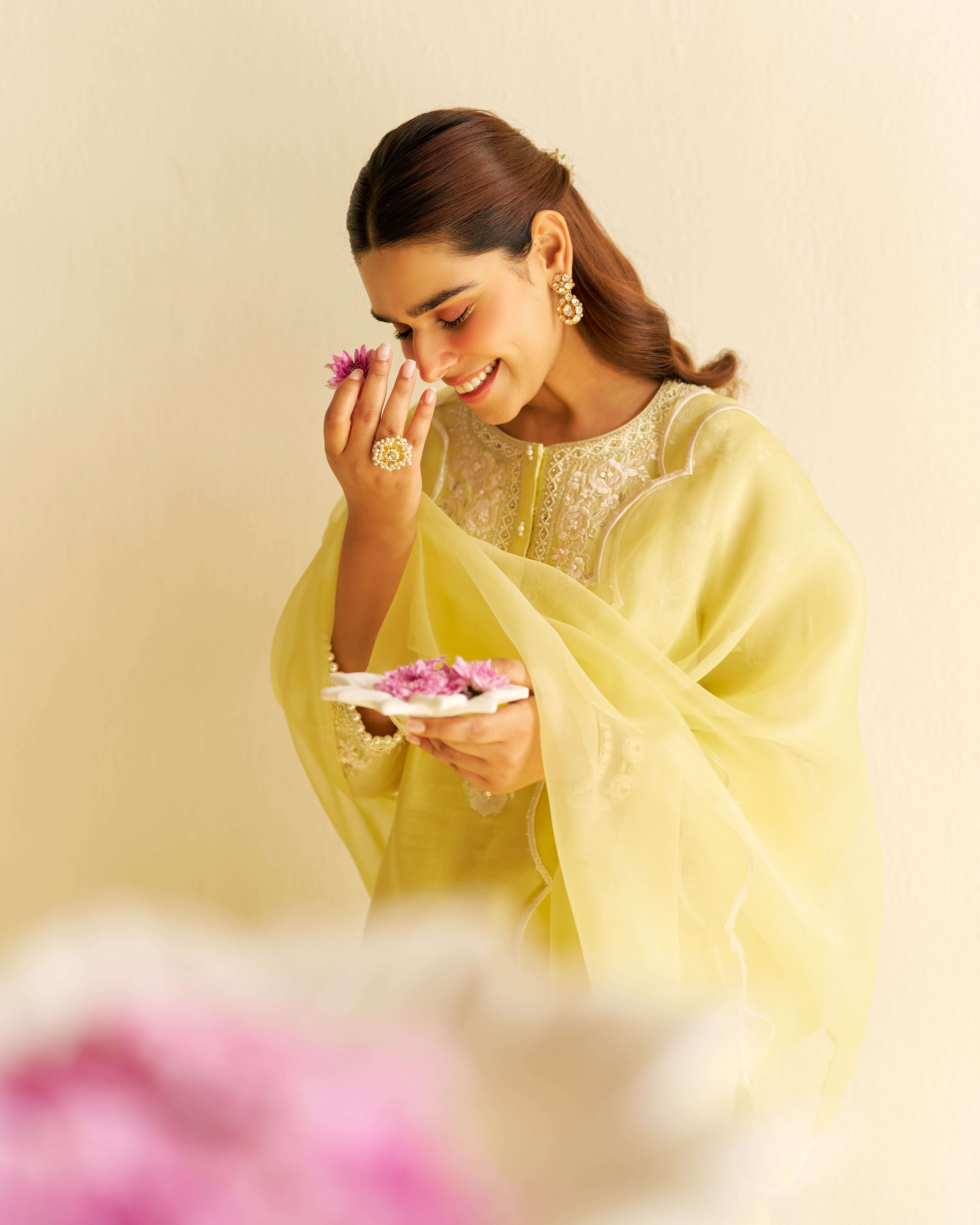 ZAISHA - SHORT KURTA WITH DHOTI AND DUPATTA
