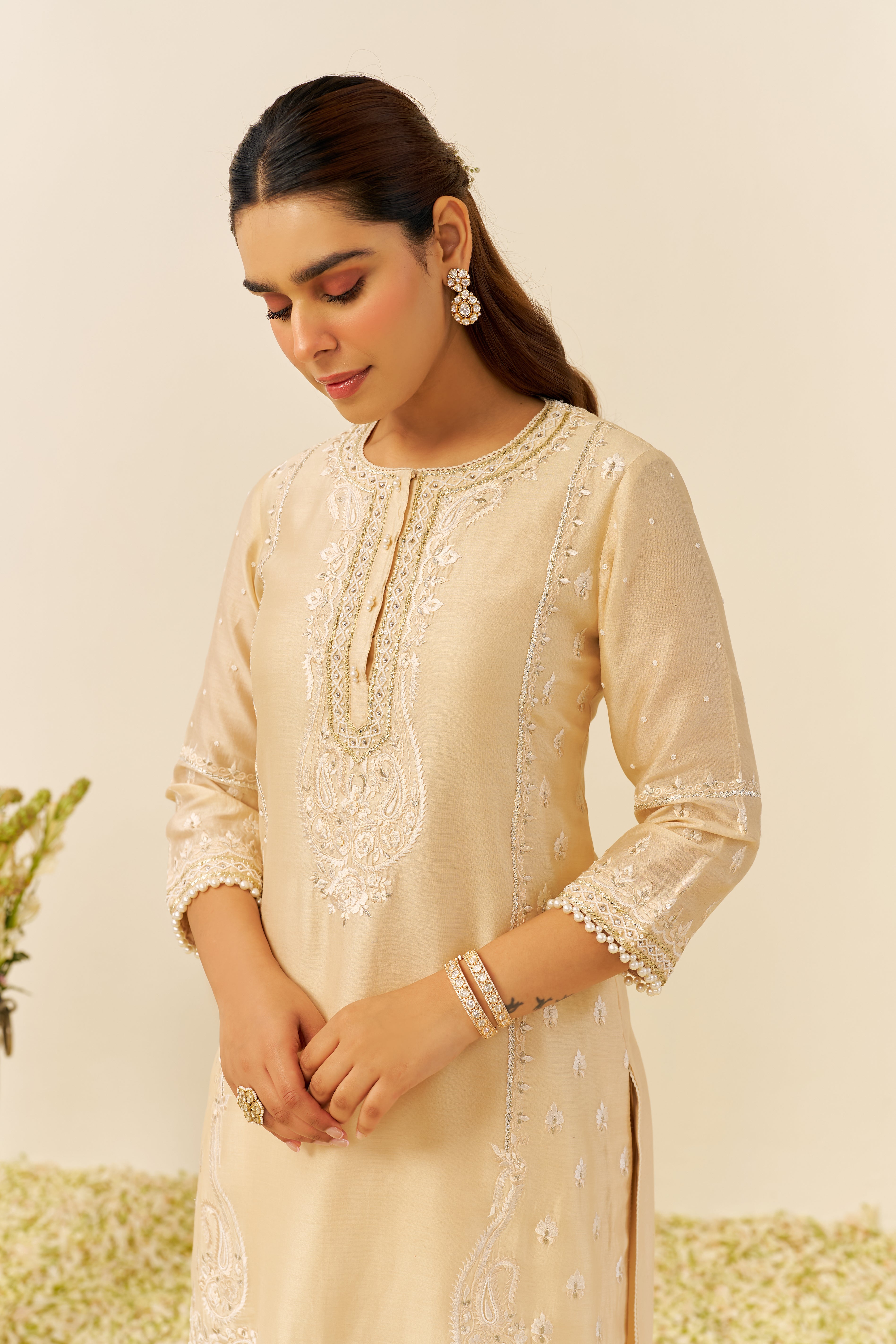 ZAHRA - SHORT KURTA WITH DHOTI AND DUPATTA
