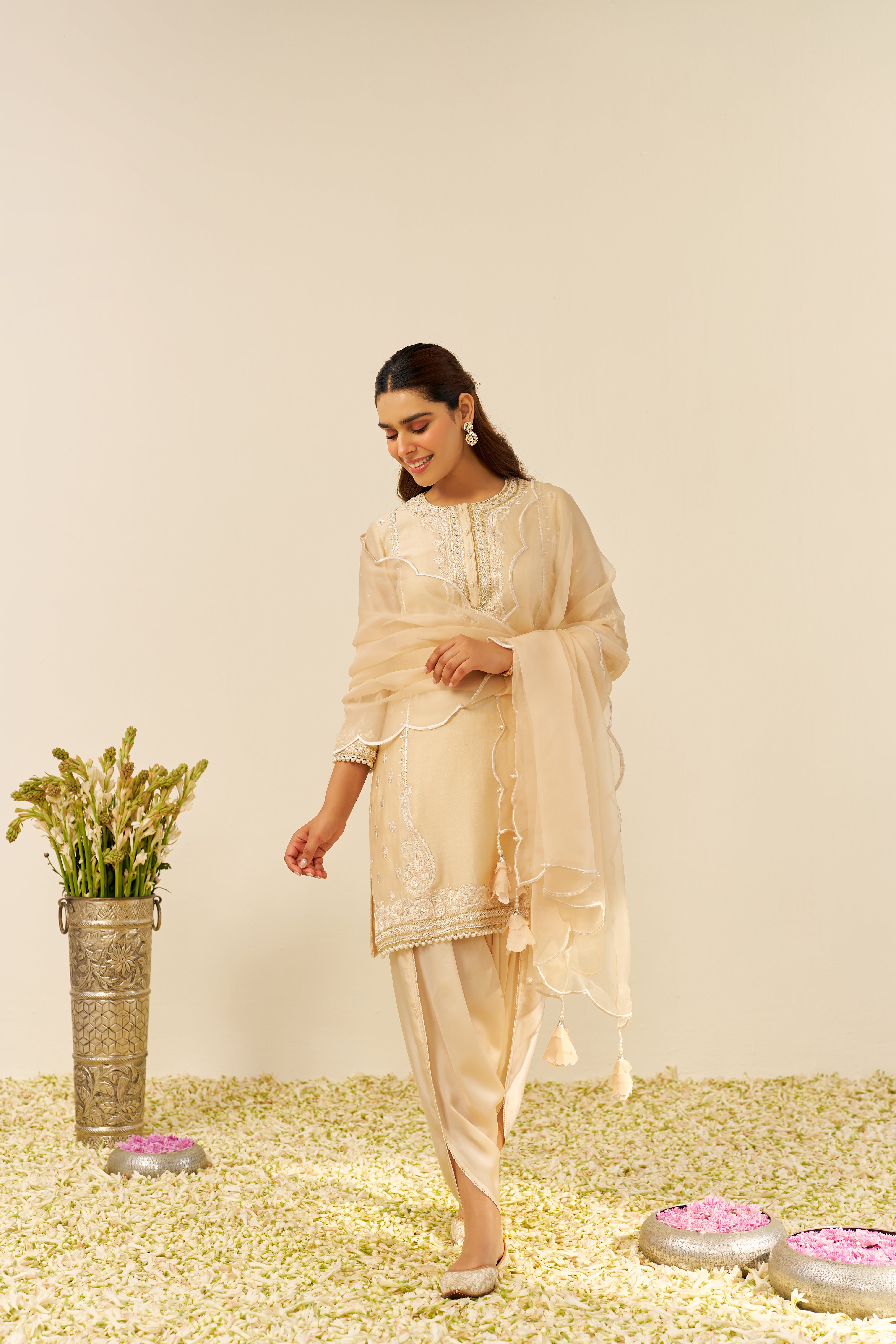 ZAHRA - SHORT KURTA WITH DHOTI