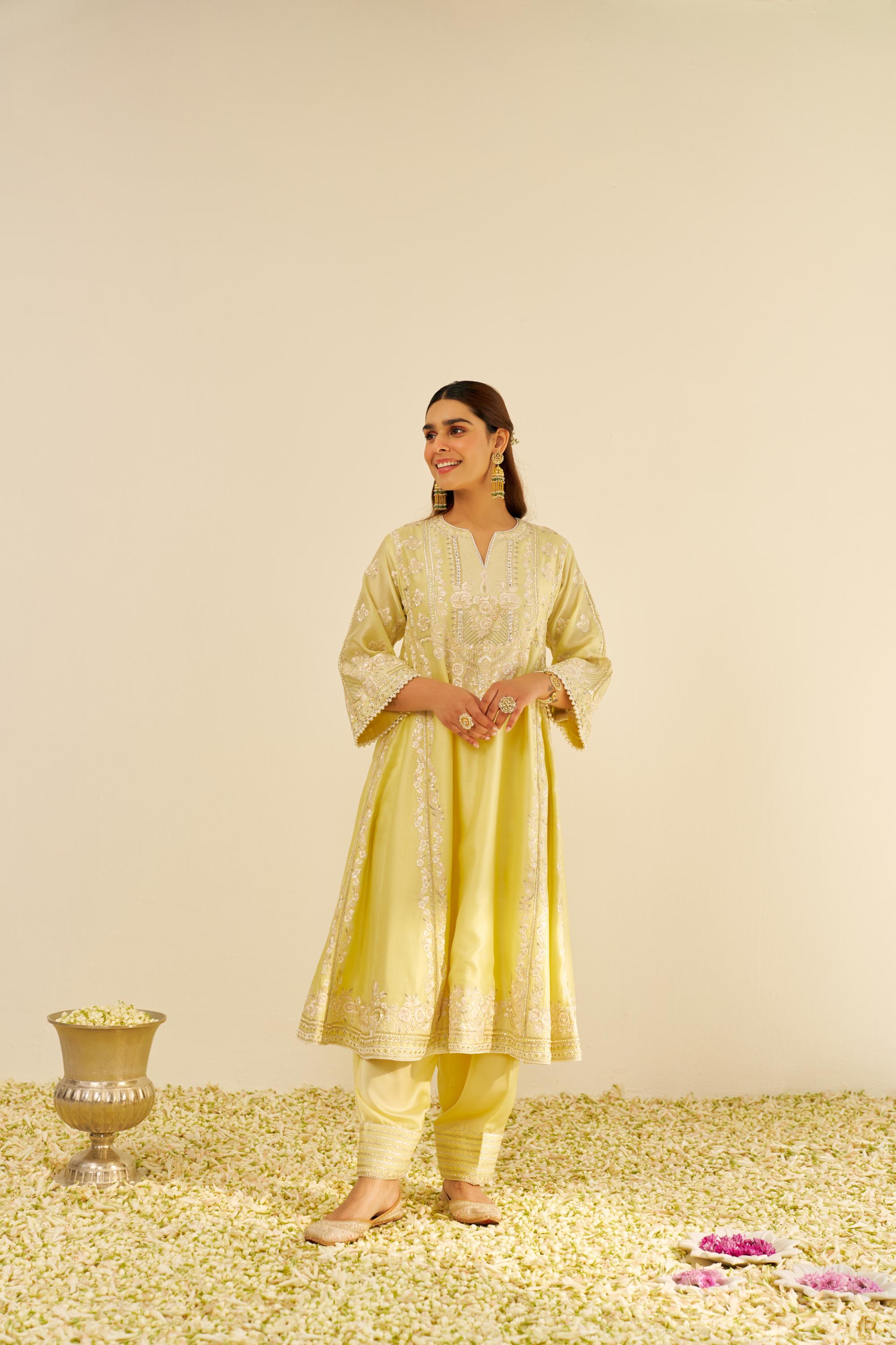 MAZIYA - LONG CHAUGA WITH SALWAR AND DUPATTA
