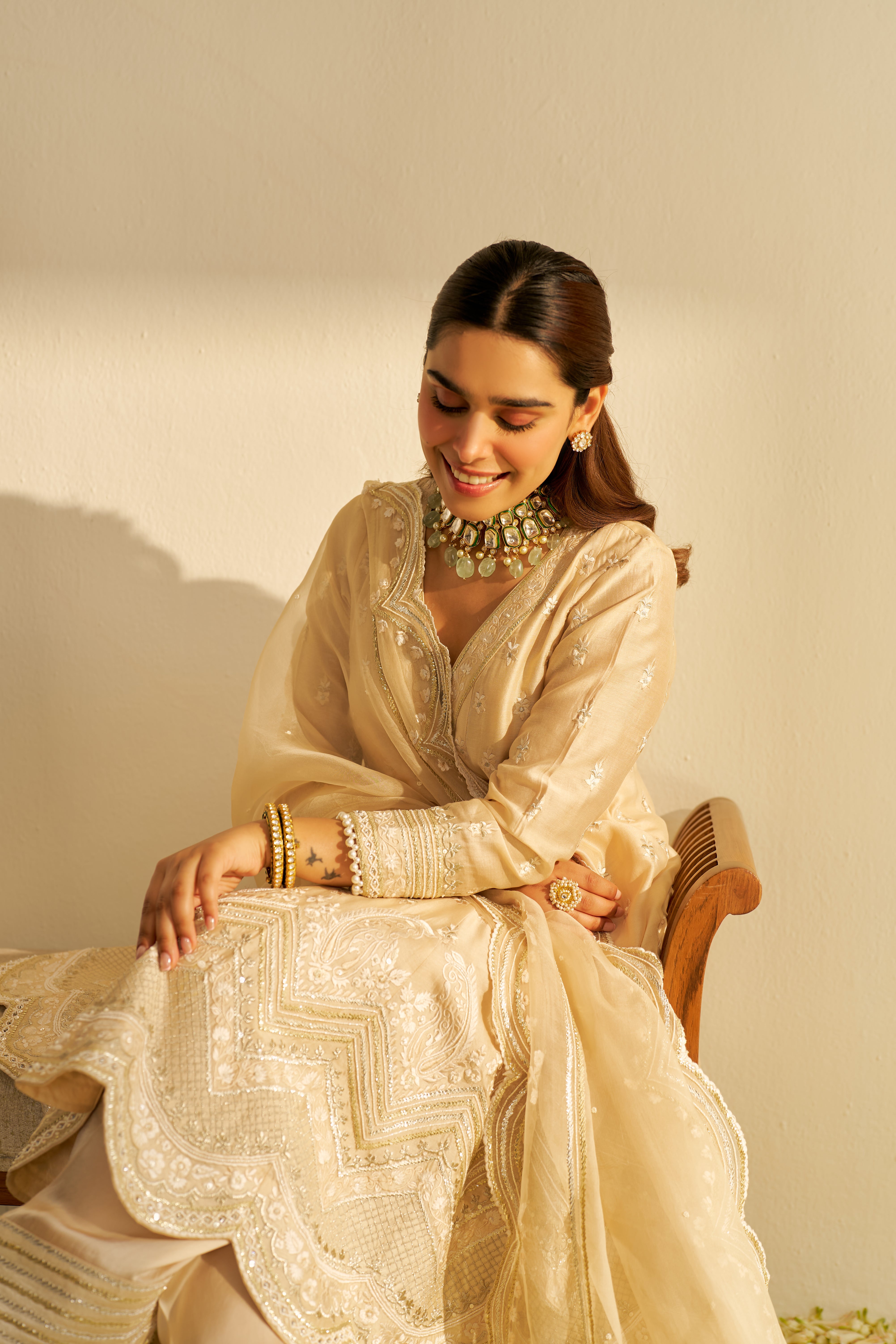 MEERAM - SHORT ANARKALI WITH SALWAR AND DUPATTA