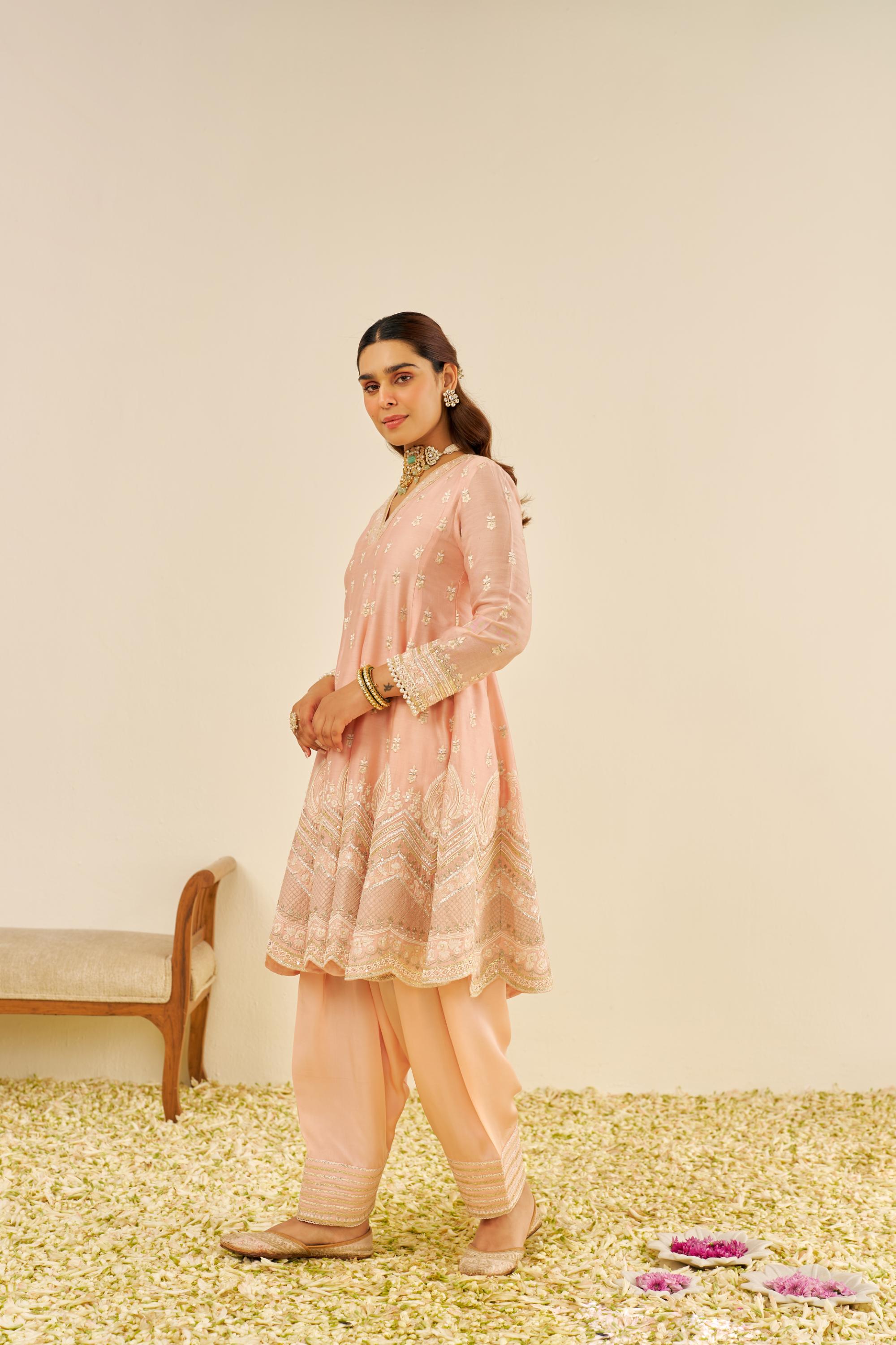 MEERAM - SHORT ANARKALI WITH SALWAR AND DUPATTA