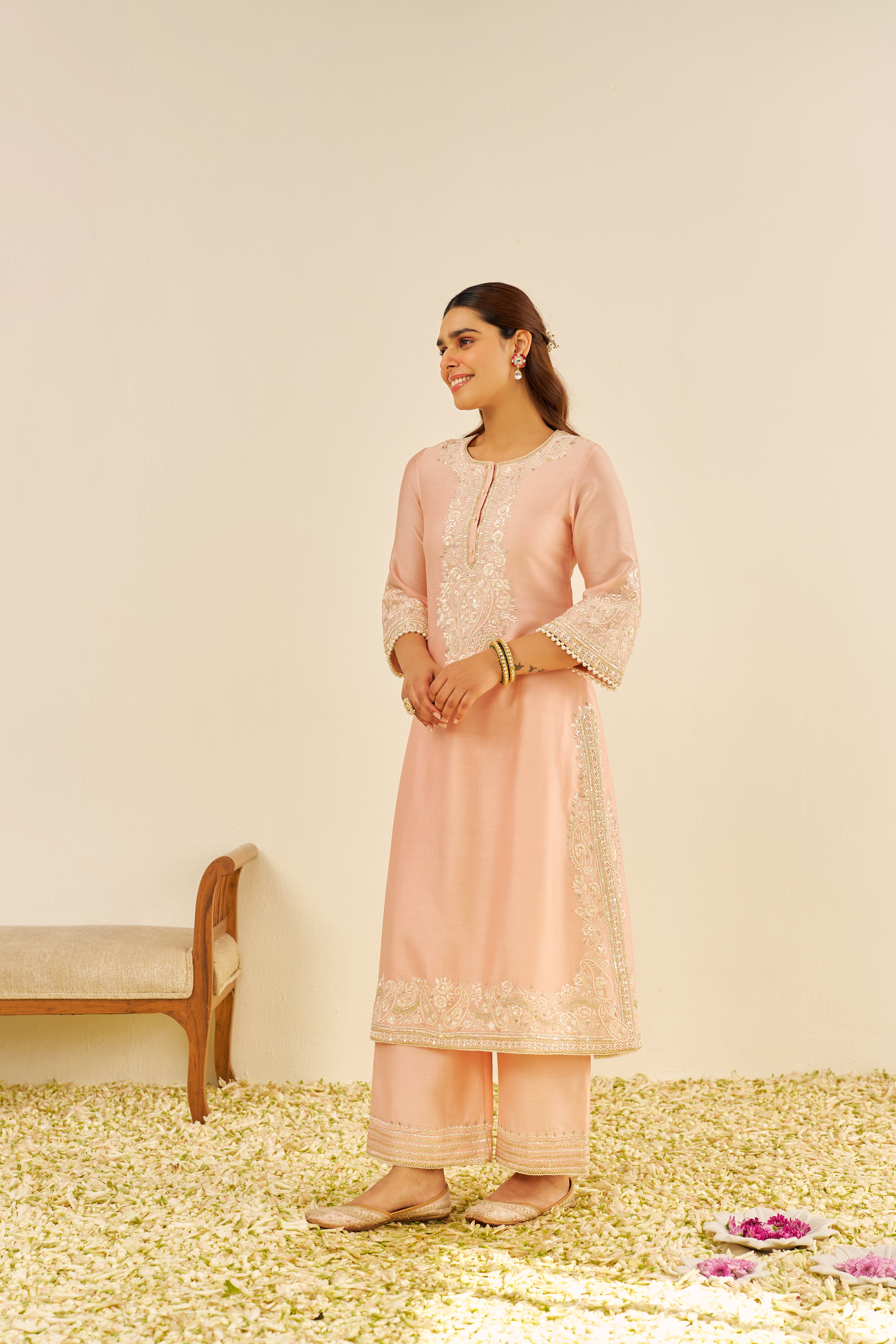 SEREEN - A-LINE KURTA WITH PALAZZO