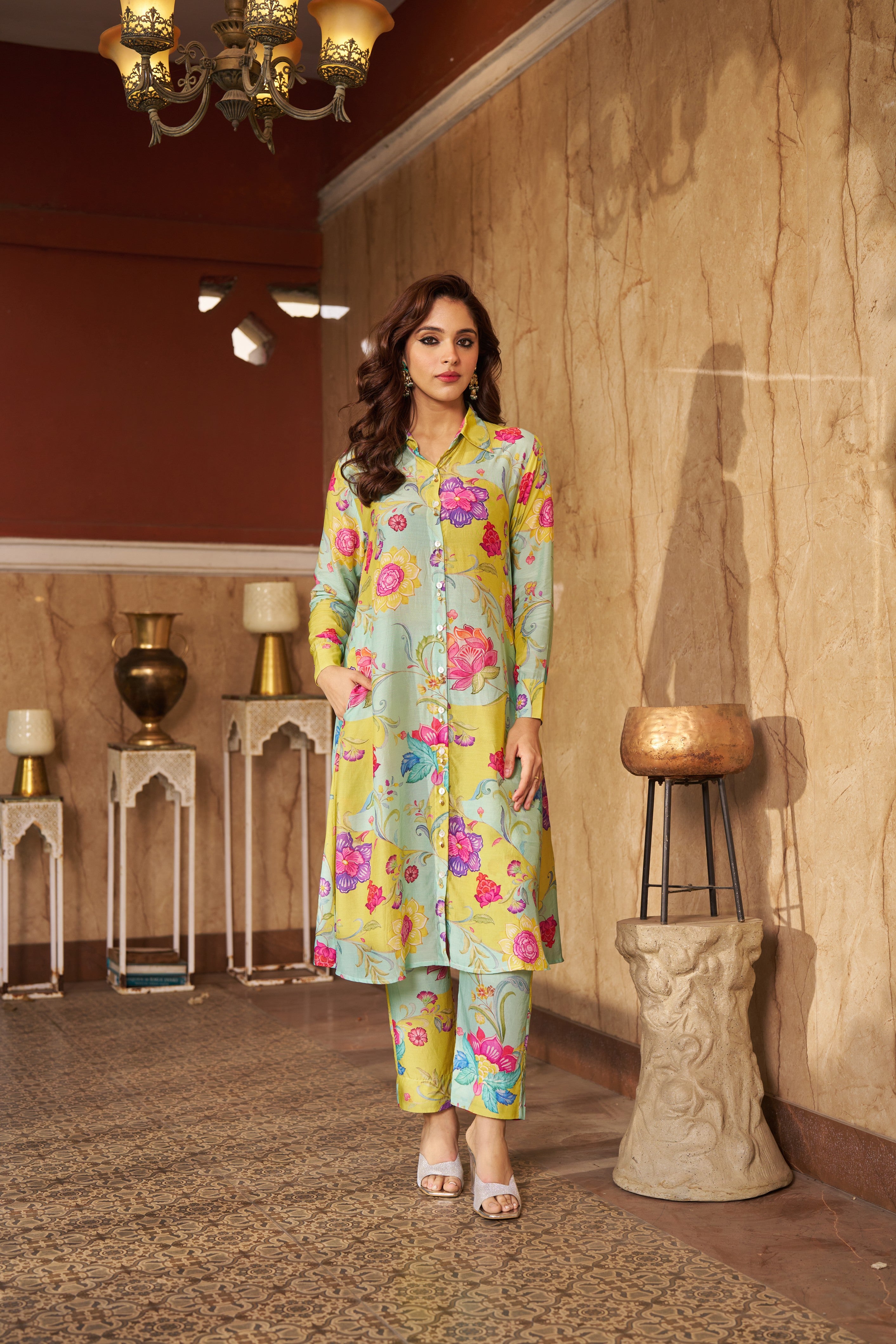 Ruya Aqua Kurta Set