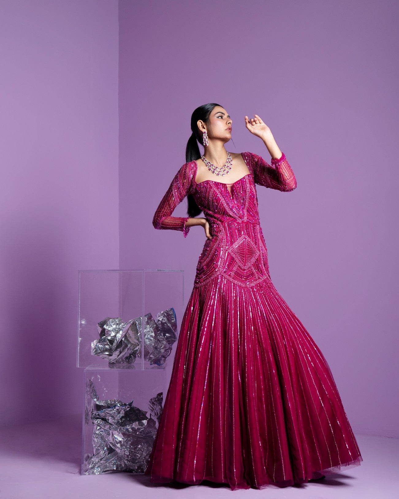 Prism pink gown