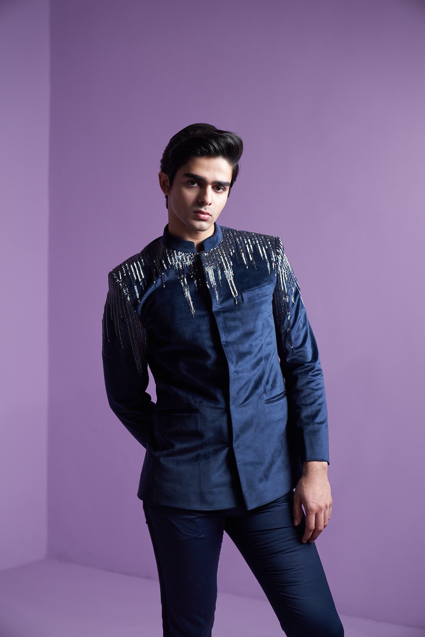 Astral Prism Bandhgala Set