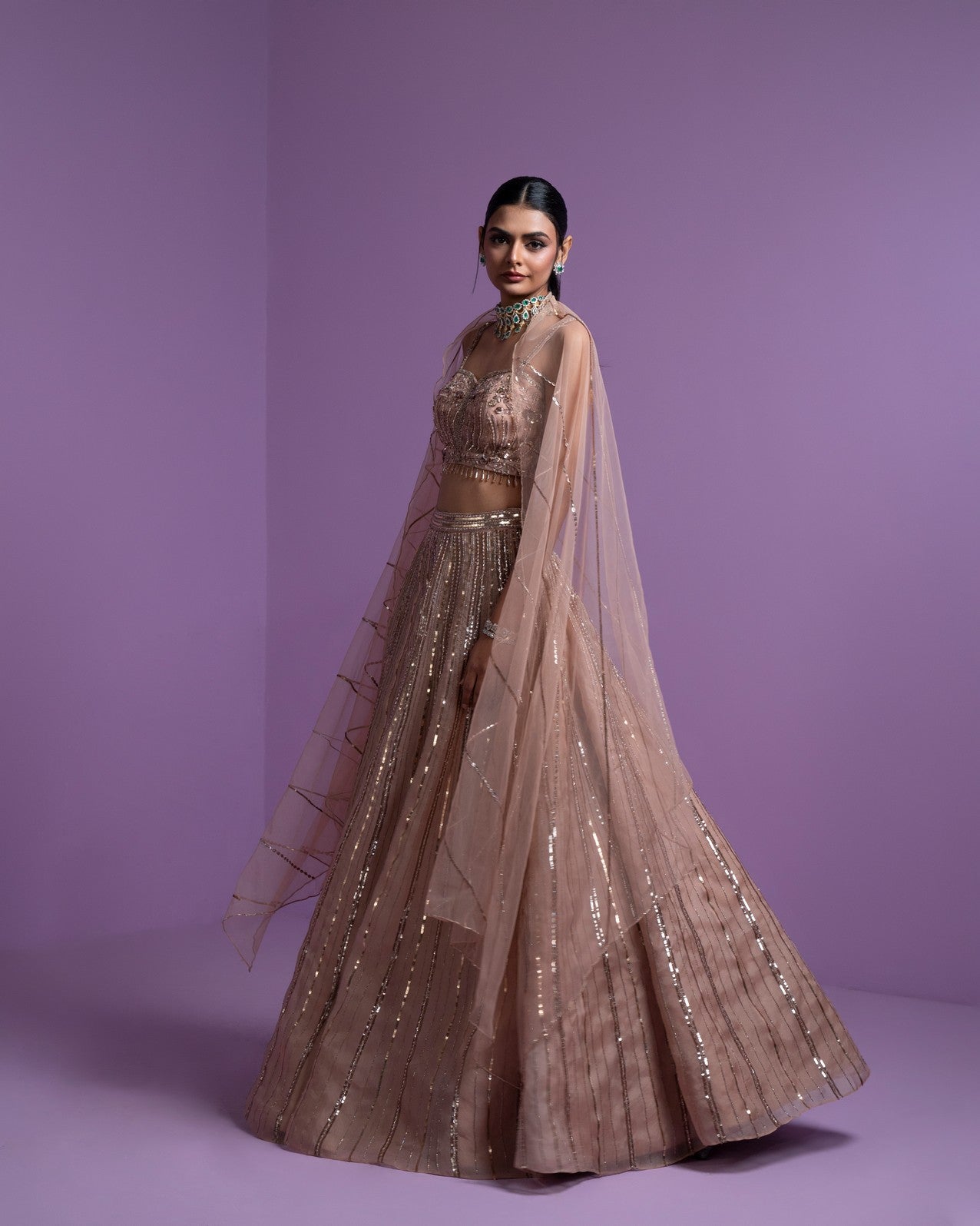 Caramel blaze lehenga set