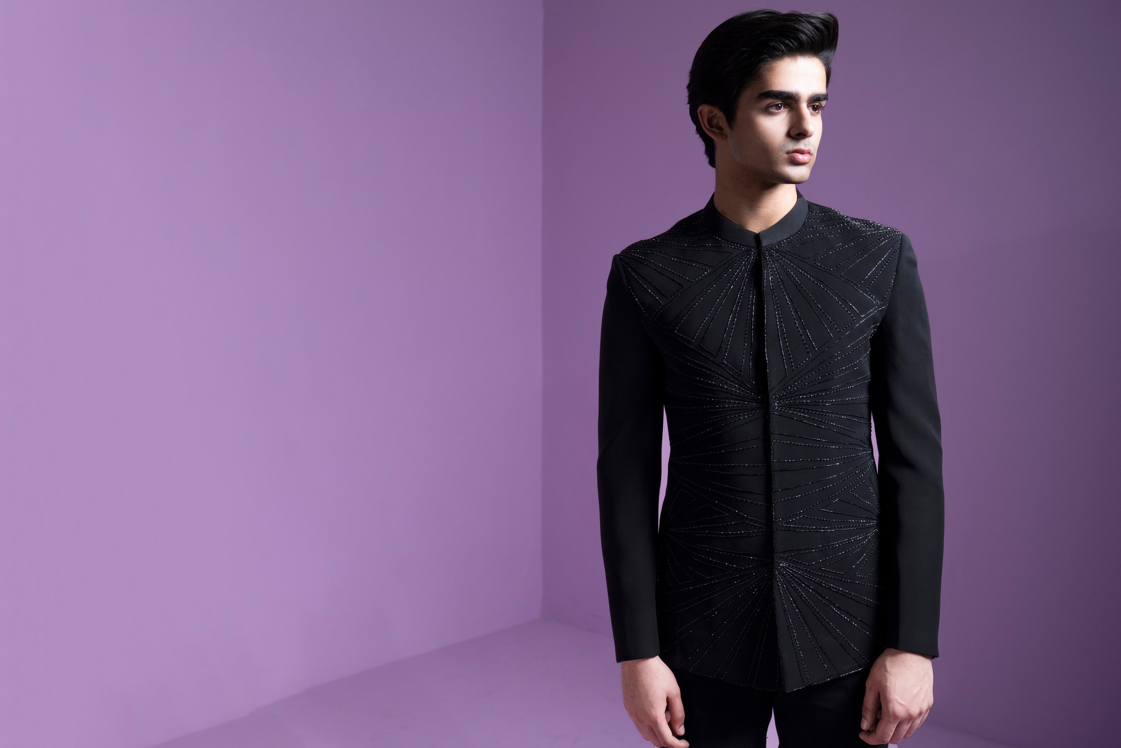 Dazzle Shadow Bandhgala Set