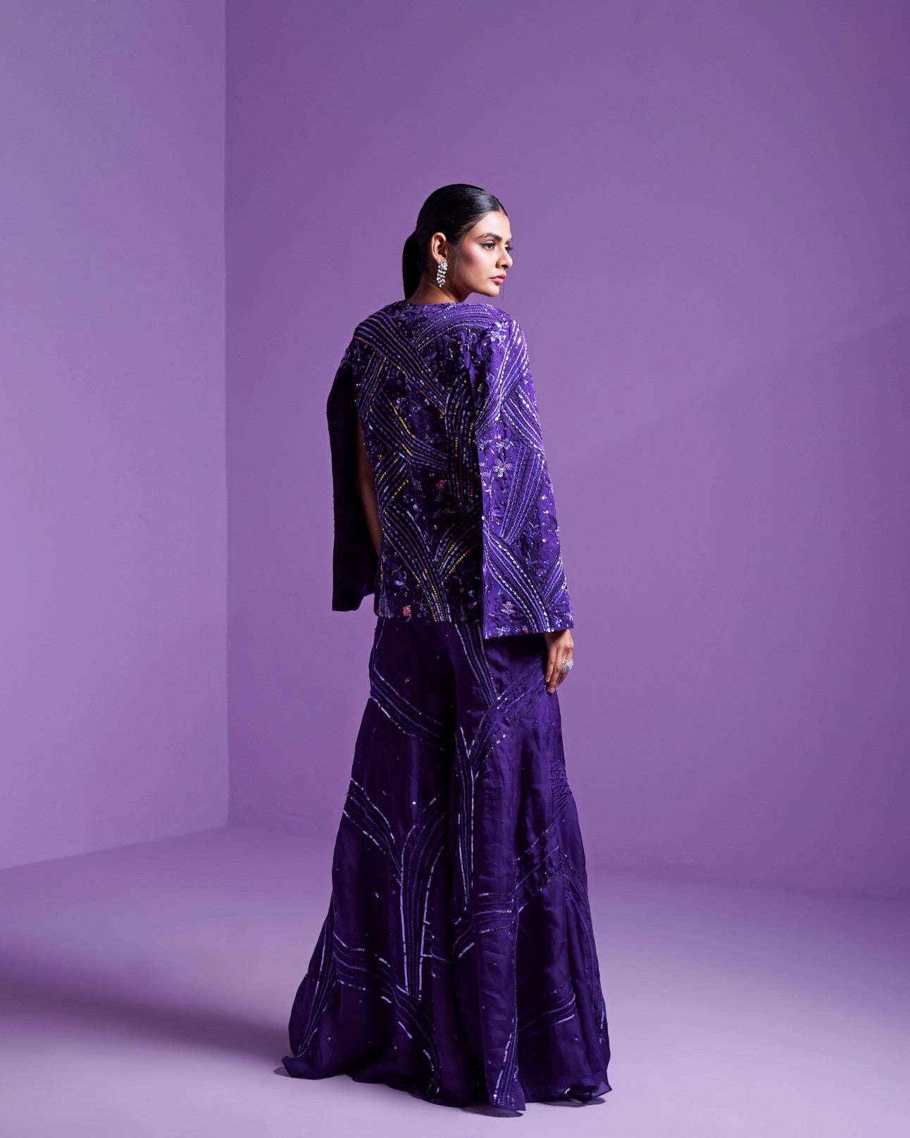 Striking Purple jacket and pant set