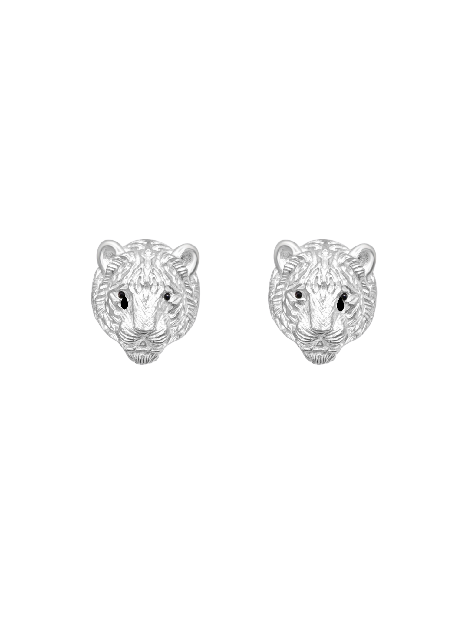 Huli Tiger Silver Earrings