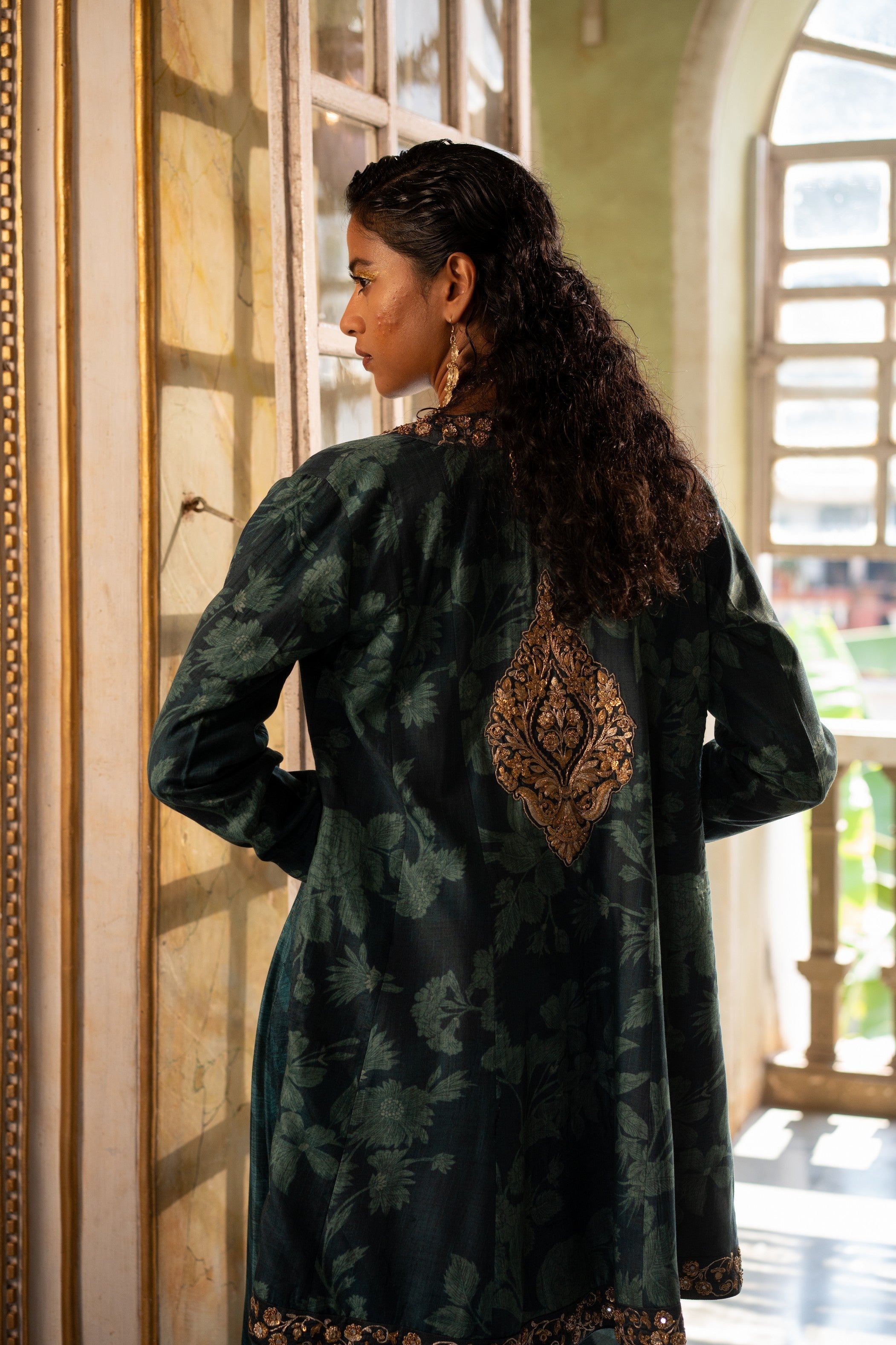 TEAL BLUE SHORT CHOGA SET