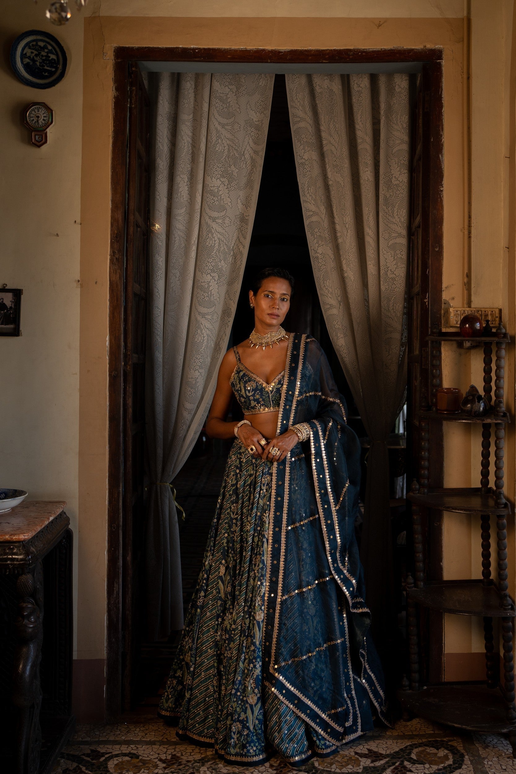 TROPICAL MULTIPRINT LEHENGA SET