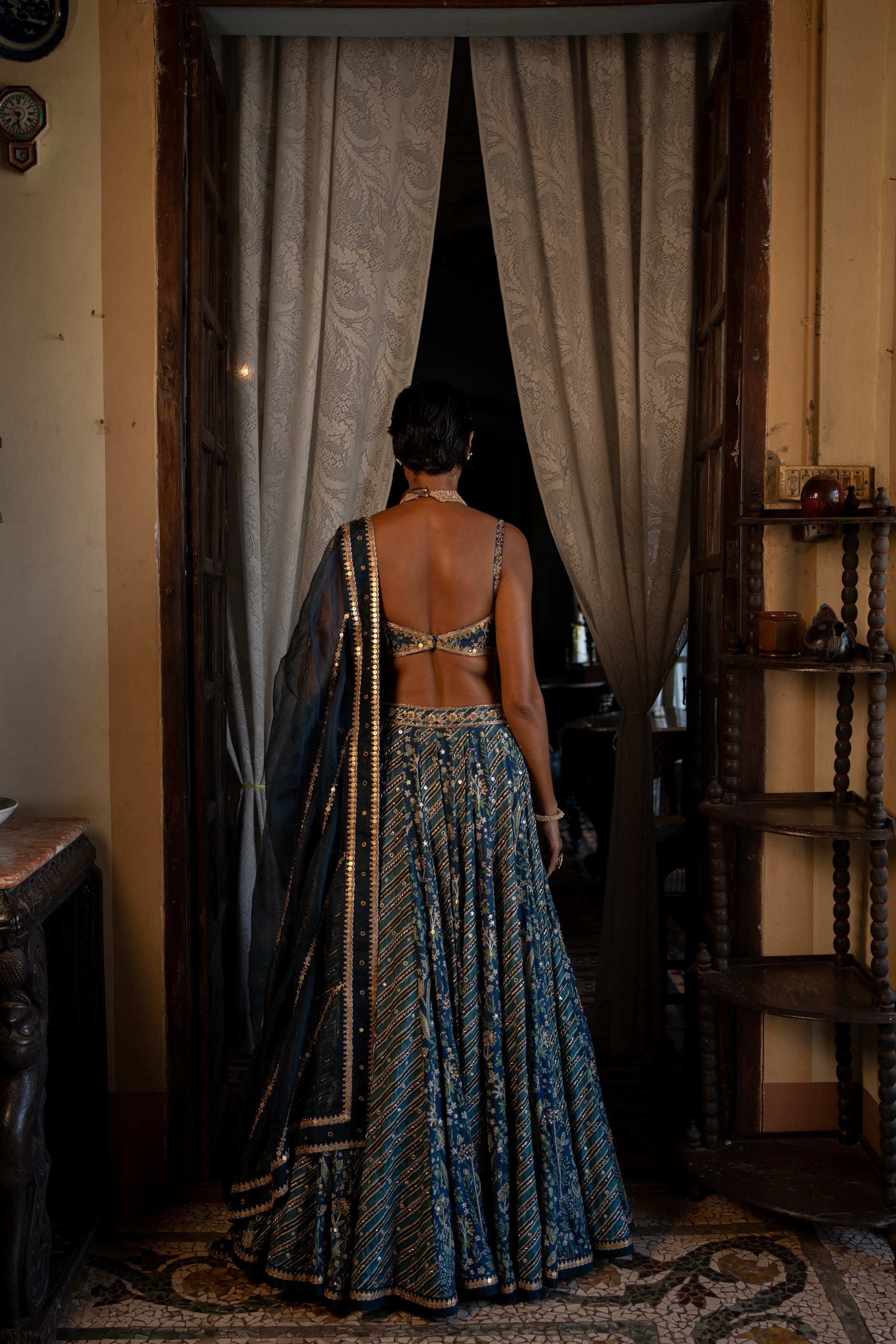 TROPICAL MULTIPRINT LEHENGA SET