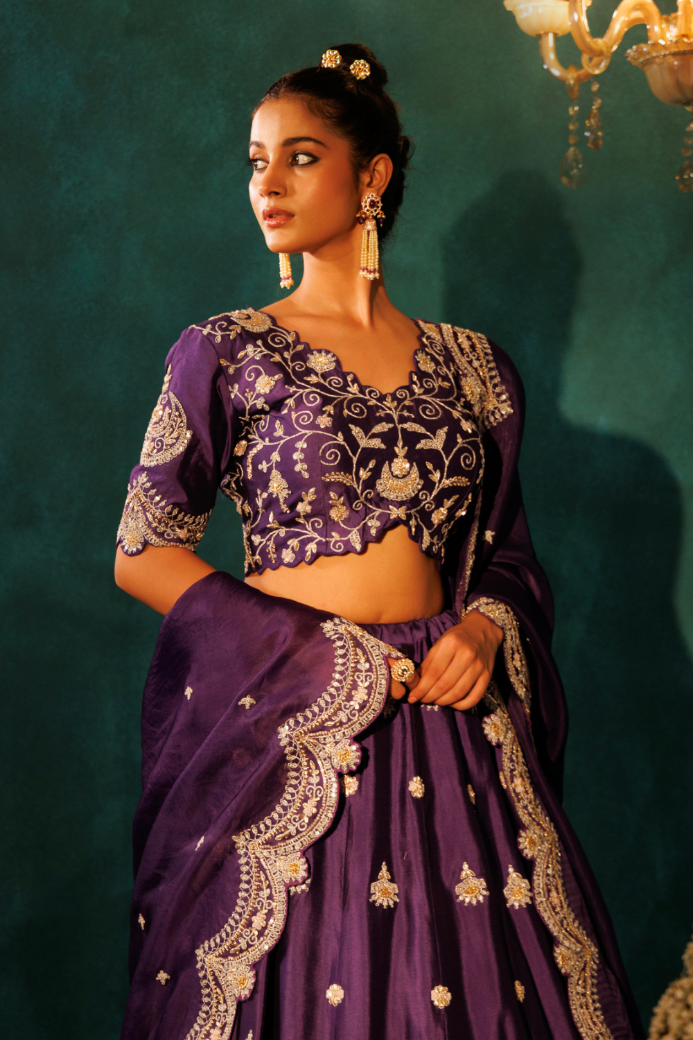 Chaand Sunhera Lehenga Set