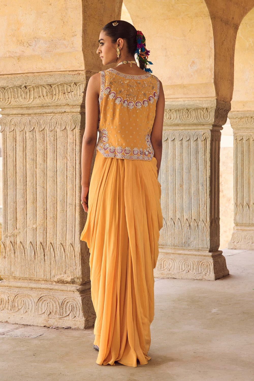 Paavni Waist Coat and Skirt Set